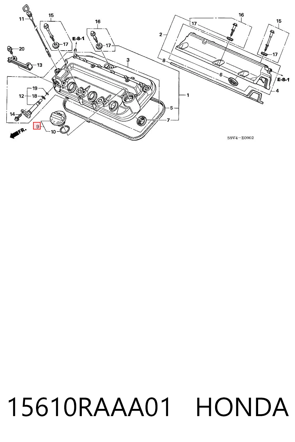 15610RAAA01 Honda Крышка масляной горловины