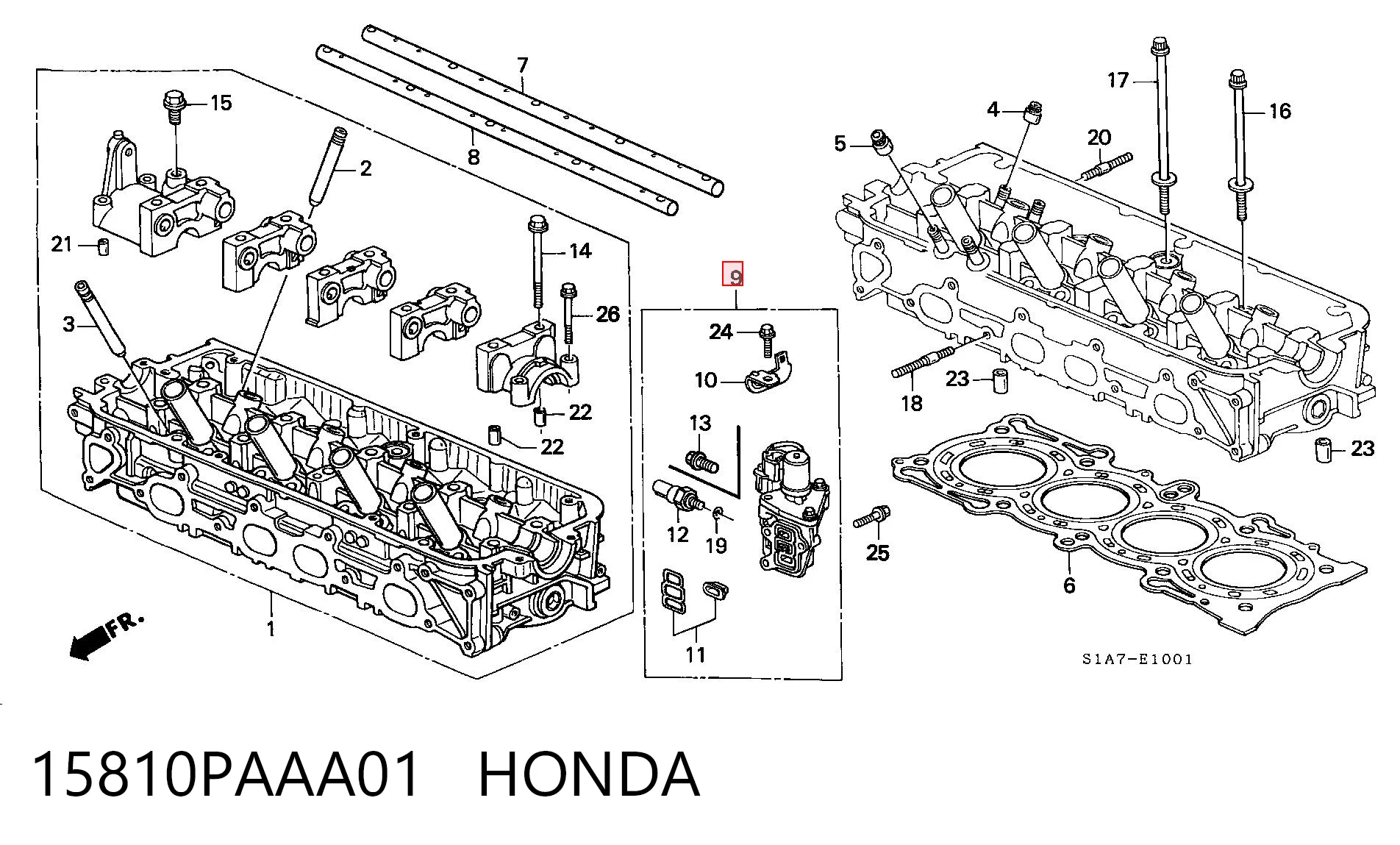 15810PAAA01 Honda Клапан положения фаз распредвала