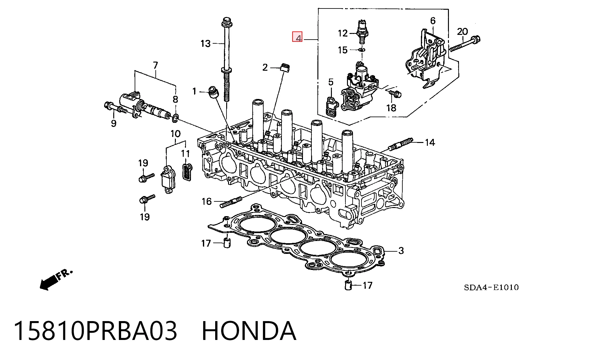 15810PRBA03 Honda Клапан положения фаз распредвала