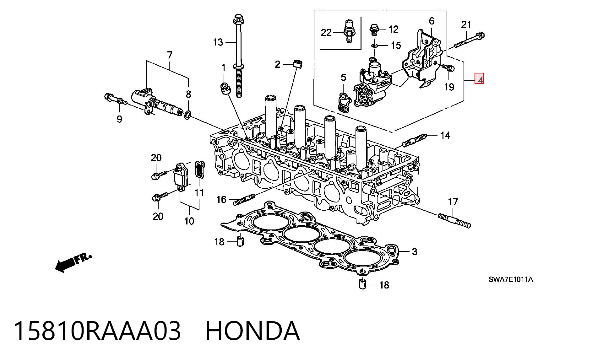 15810RAAA03 Honda Регулятор фаз газораспределения