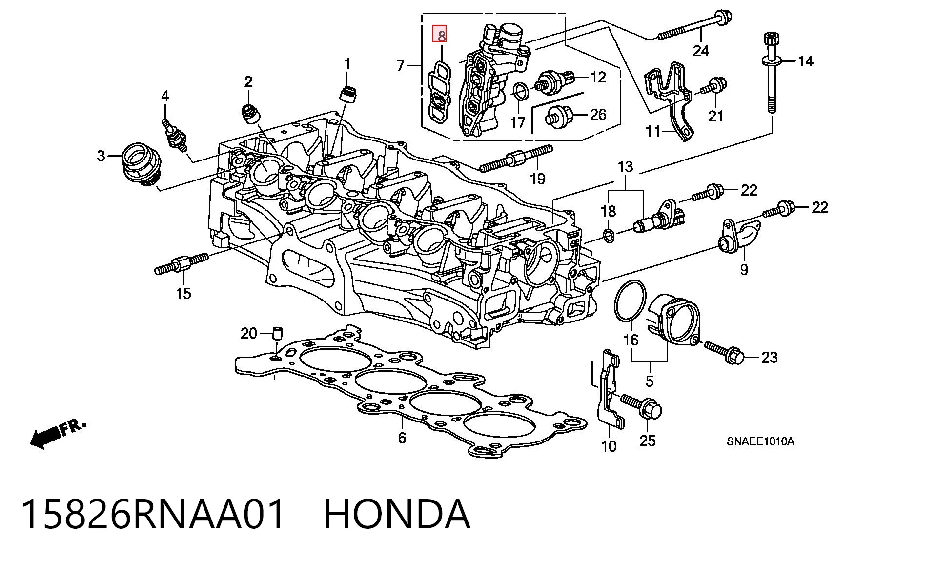 15826RNAA01 Honda Прокладка масляного фильтра