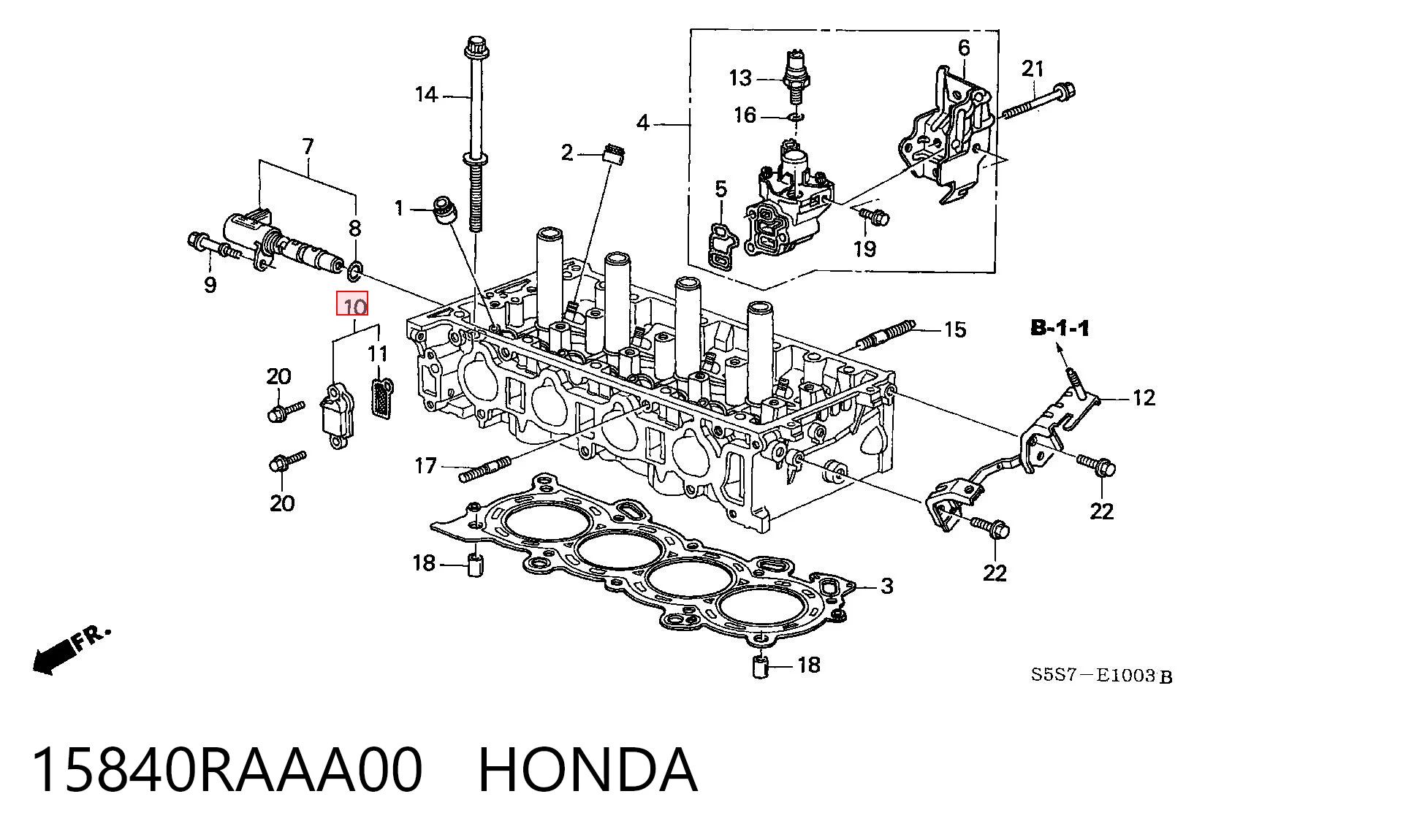 15840RAAA00 Honda Фильтр регулятора фаз газораспределения
