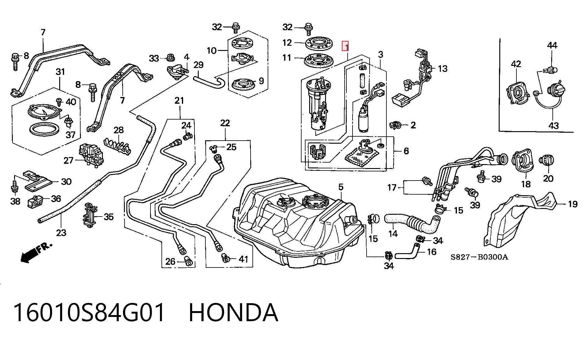 16010S84G01 Honda Фильтр топлива