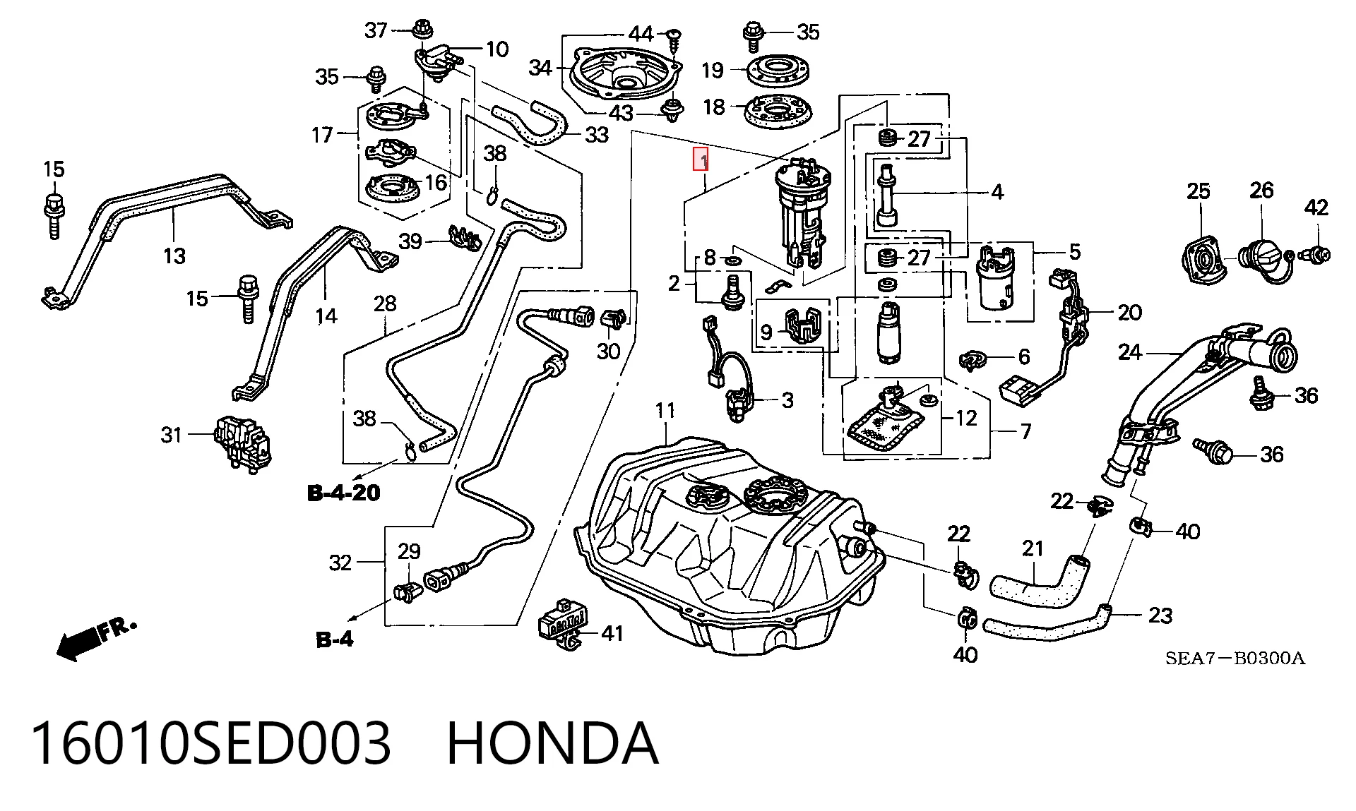 Модуль бензонасоса Honda Accord VII седан (CL, CM) (2003 - 2008) цена, от 38.01 USD