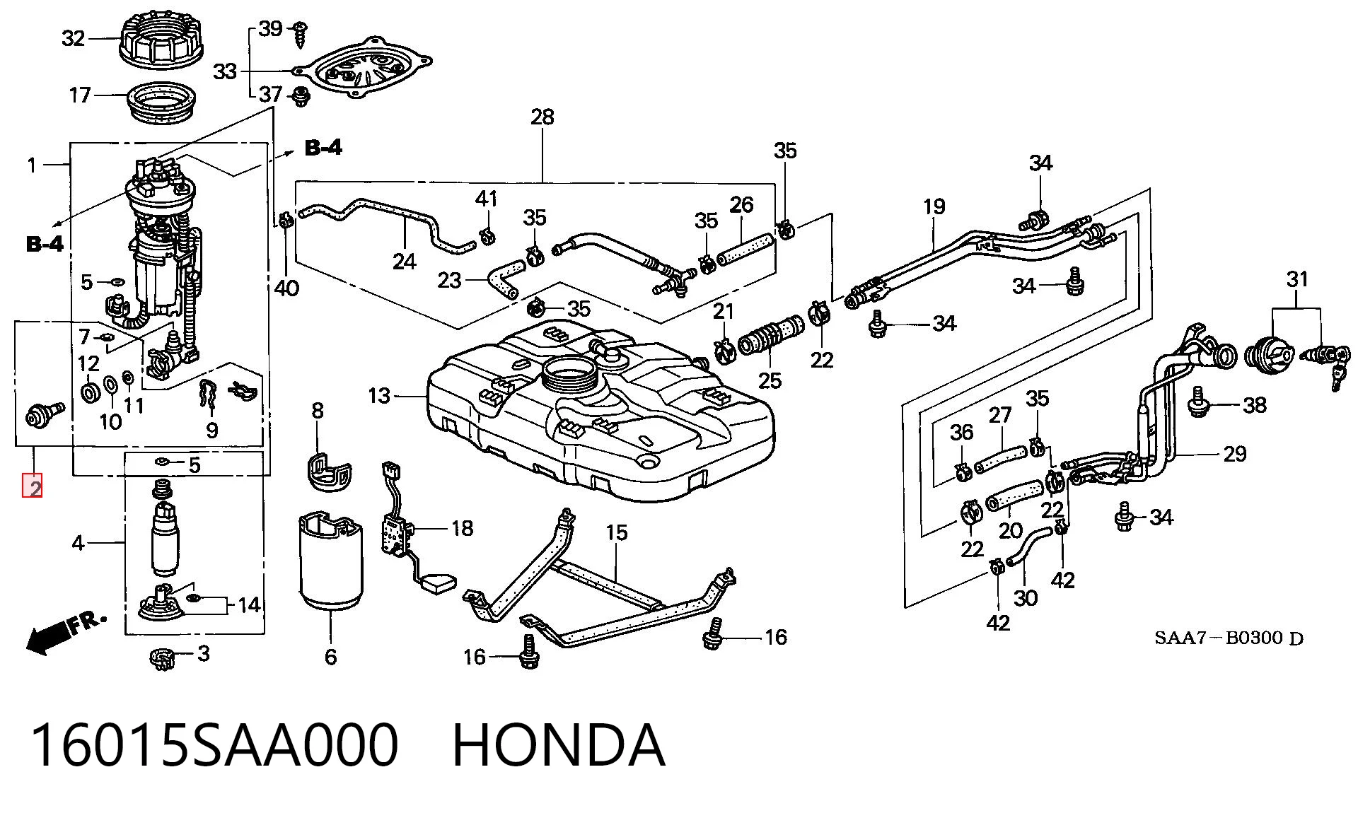 16015SAA000 Honda 