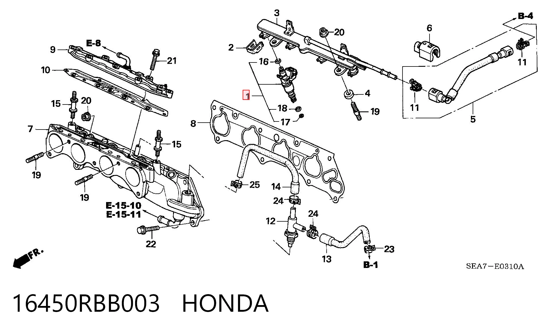 FJ772 Standard Топливные форсунки
