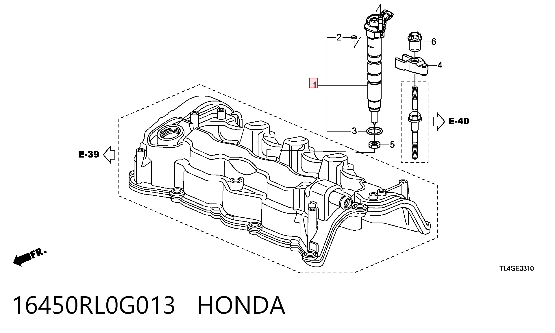 Топливные форсунки на Honda CR-V IV RM