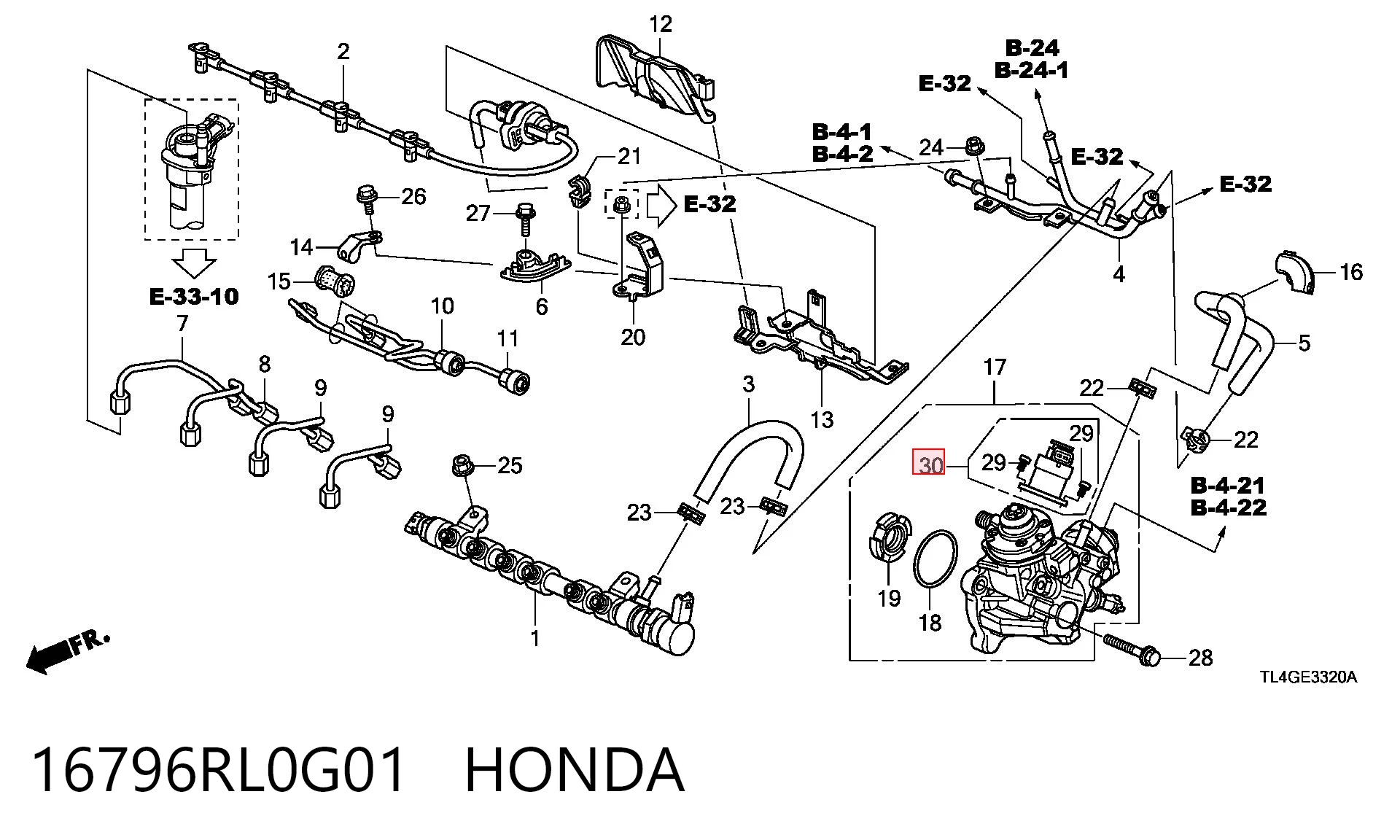 Редукционный клапан ТНВД на Honda Accord VIII CU