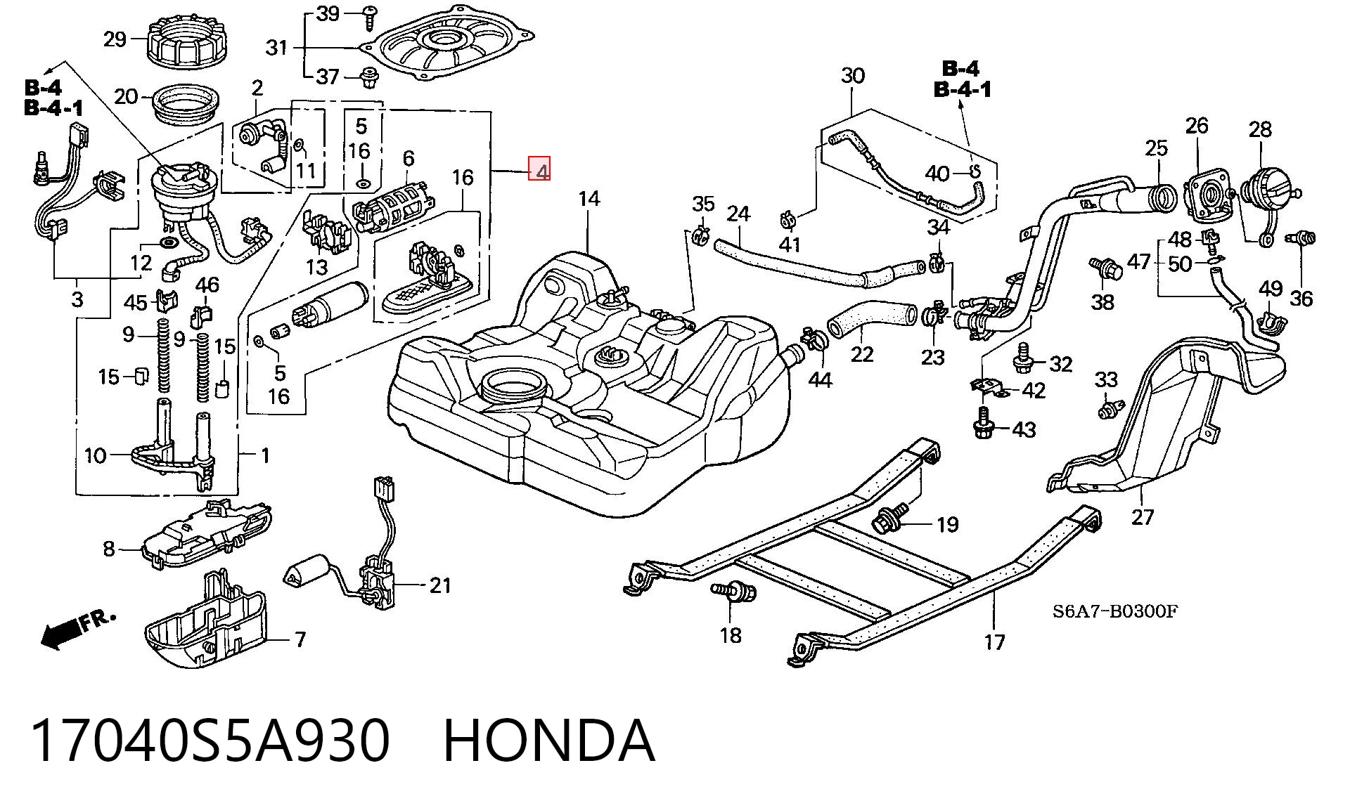 17040S5A930 Honda Электробензонасос