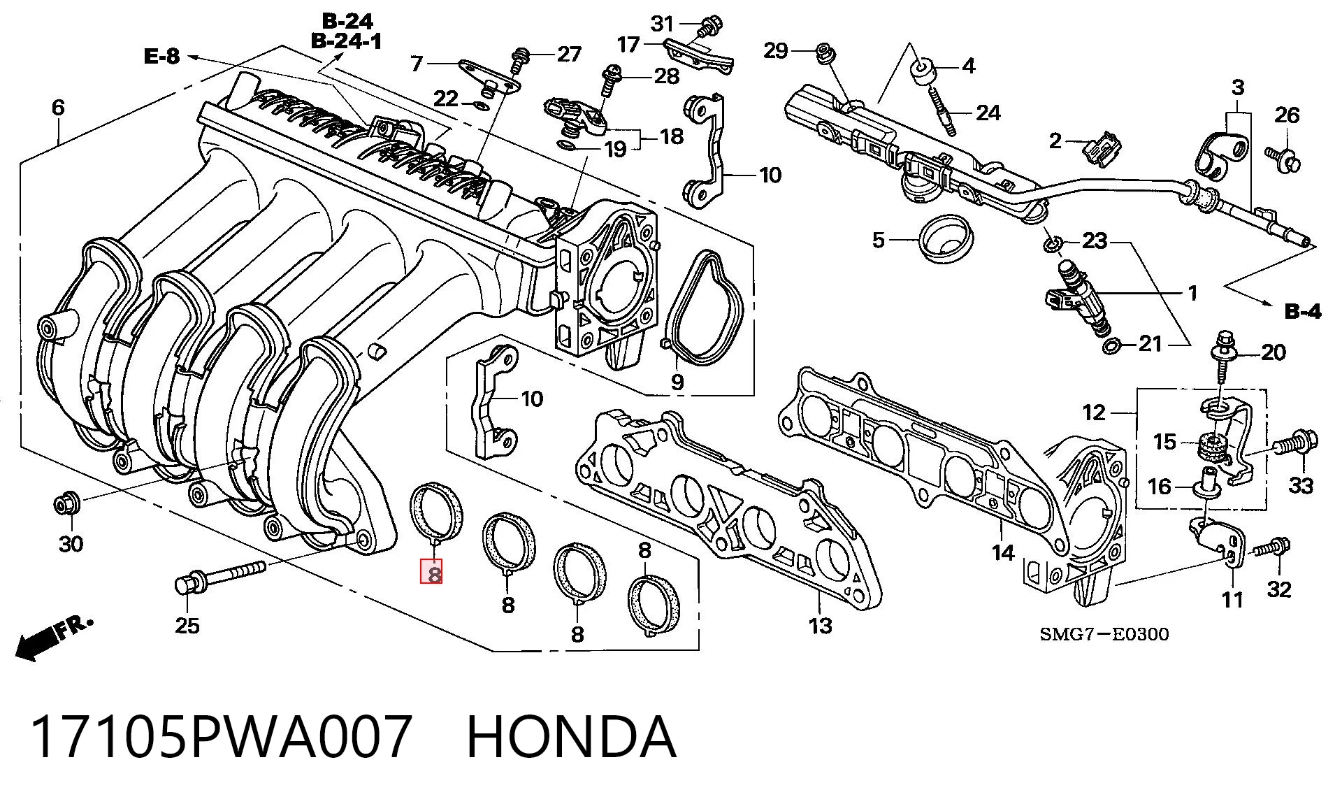 Прокладка всасывающего коллектора Honda Jazz хэтчбек (GD, GE) (2002 - 2008) цена, от 3.30 USD