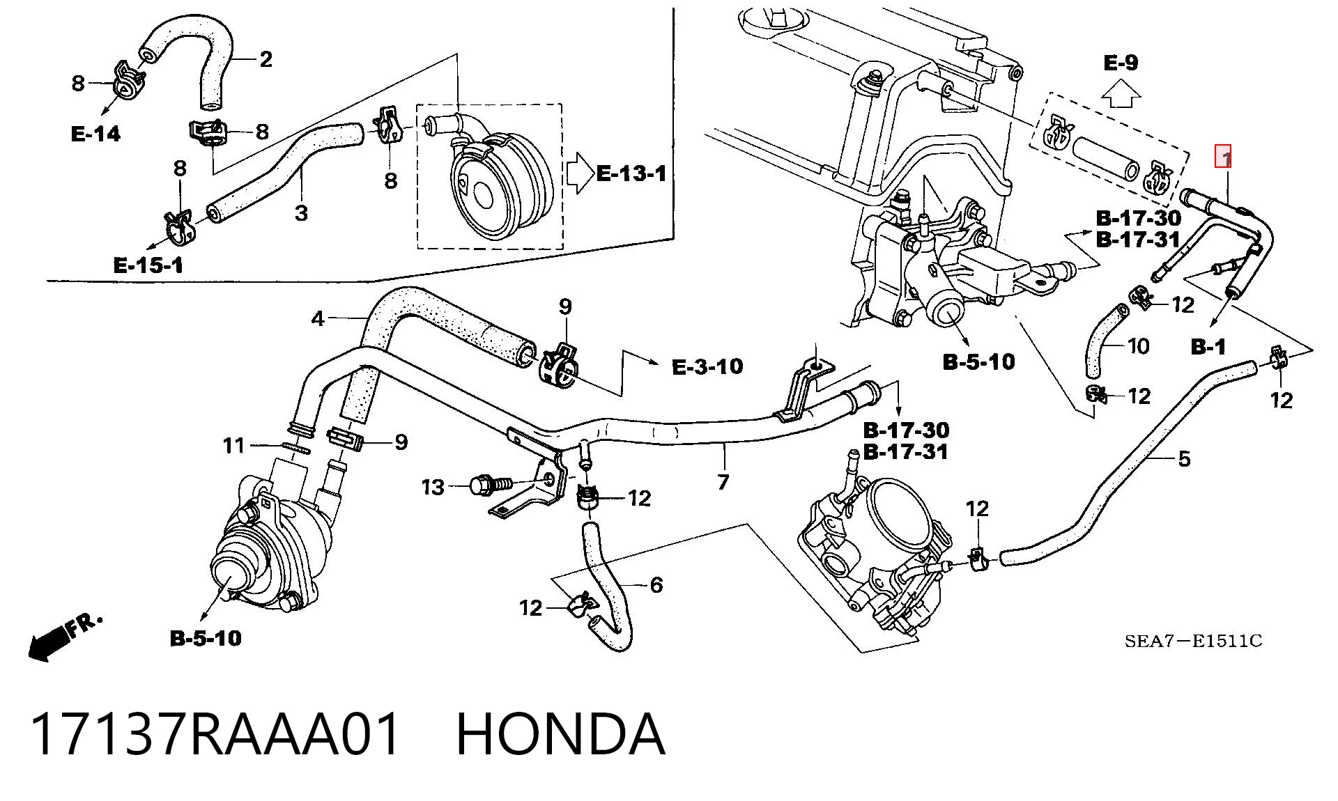 17137RAAA01 Honda 