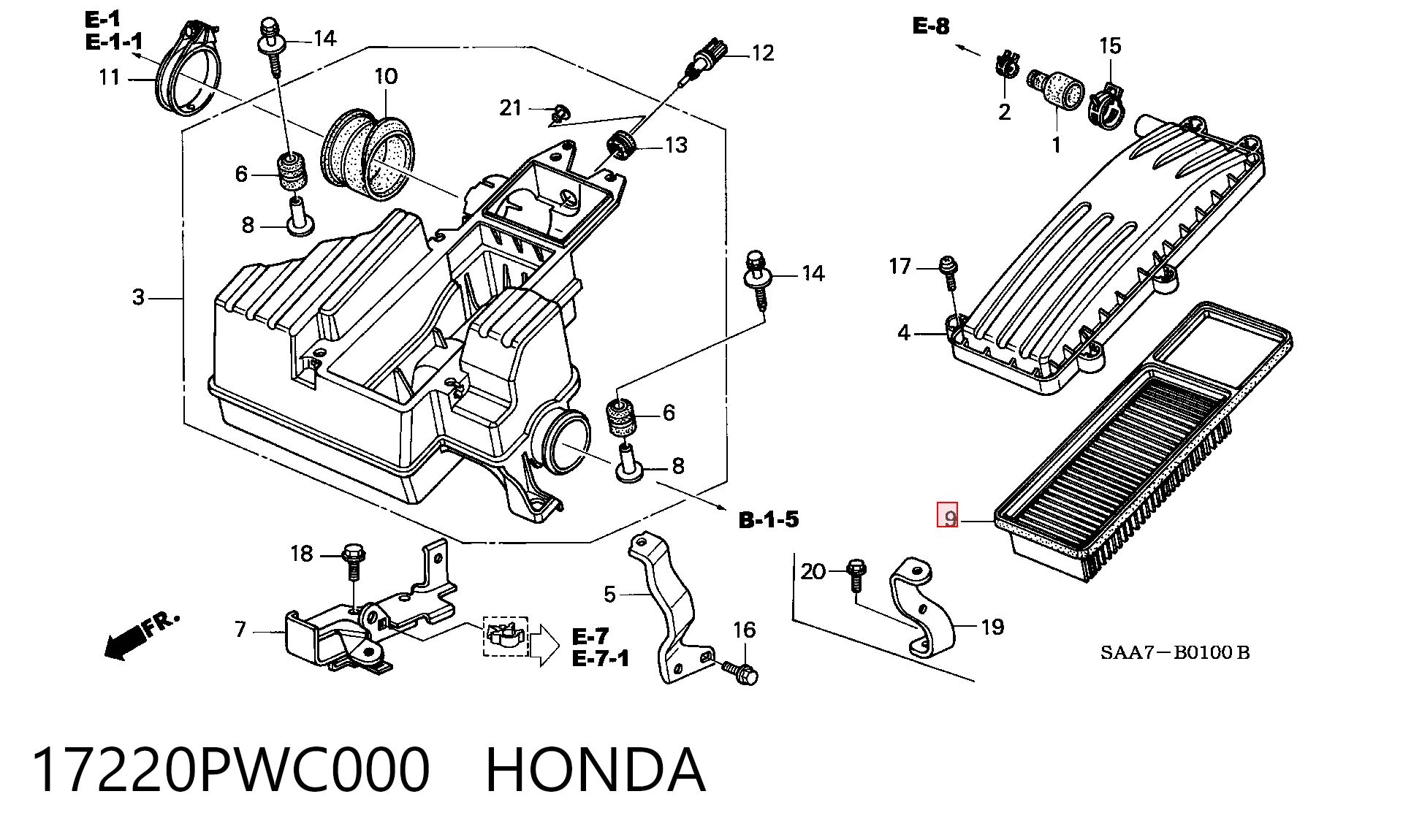 17220PWC000 Honda