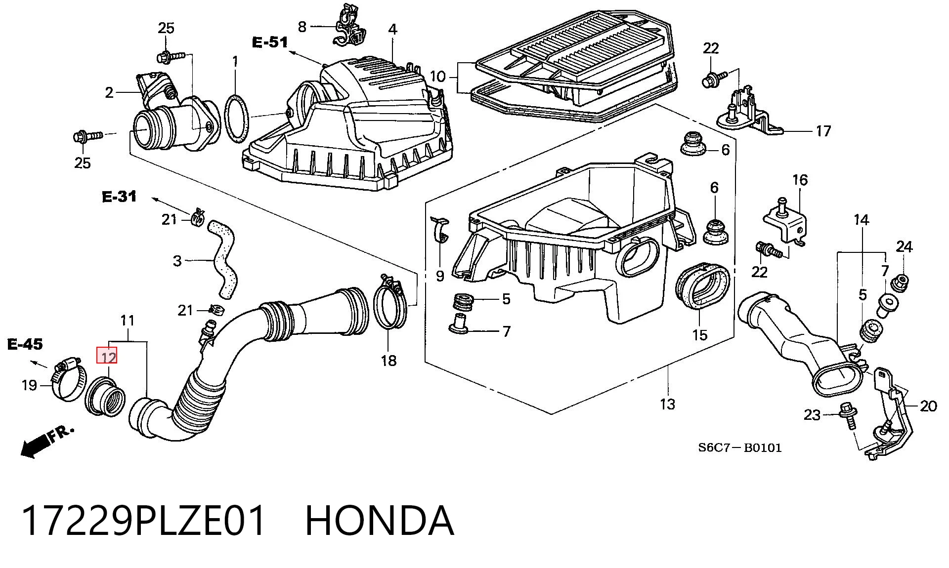 17229PLZE01 Honda