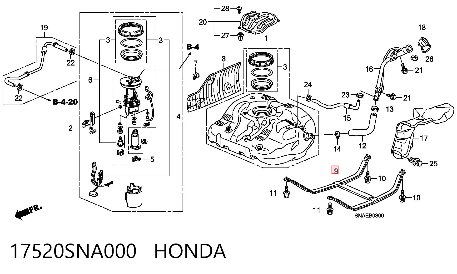 17520SNA000 Honda 