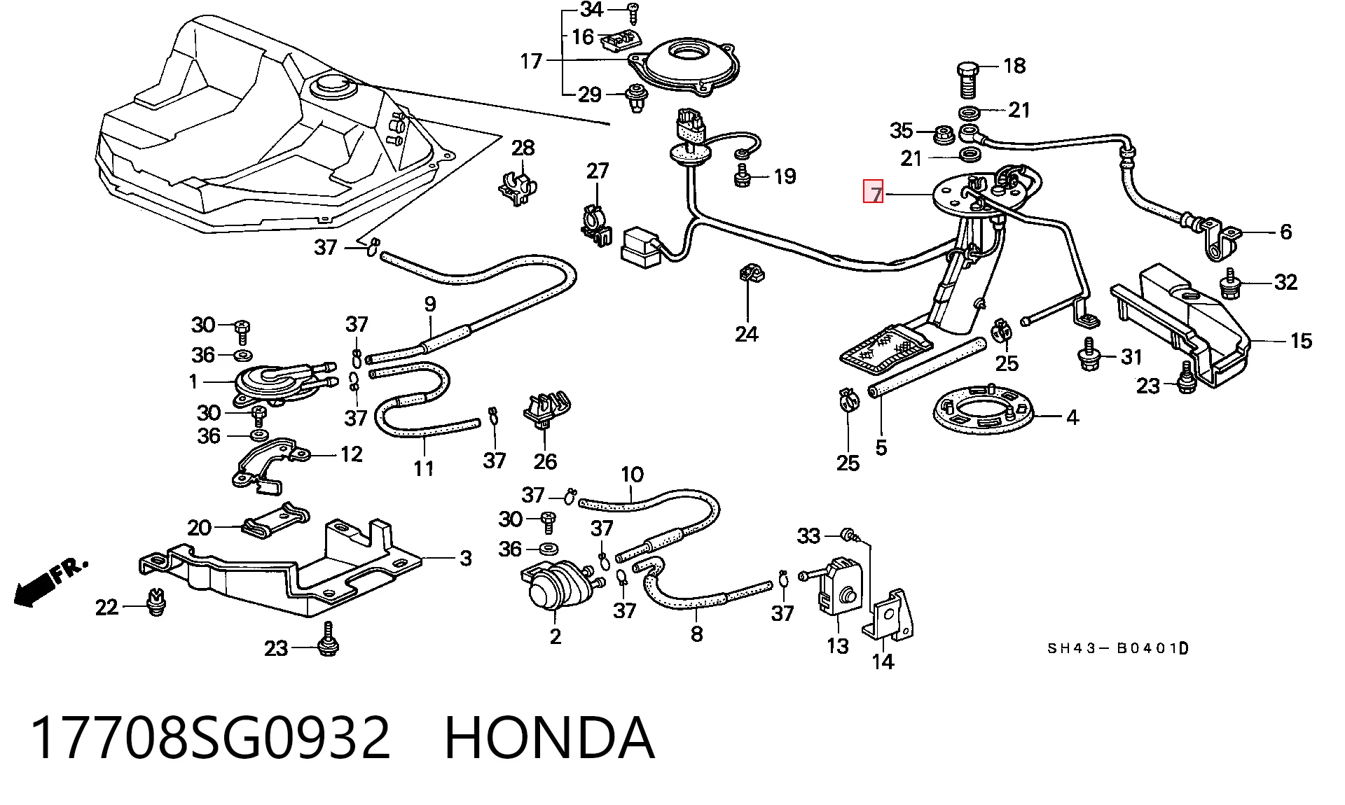 Купить FEH213350 Mazda Топливный насос погружной электрический