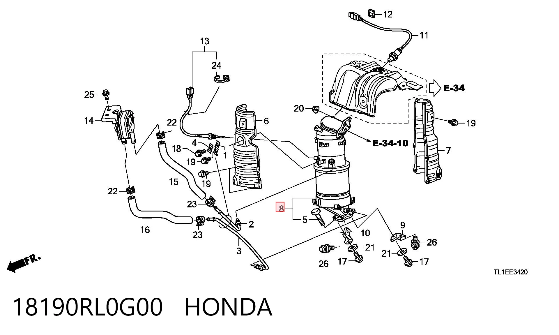 ДПФ фильтр Honda Accord VIII седан (CU) (2008 - 2015) цена, от 592.27 USD