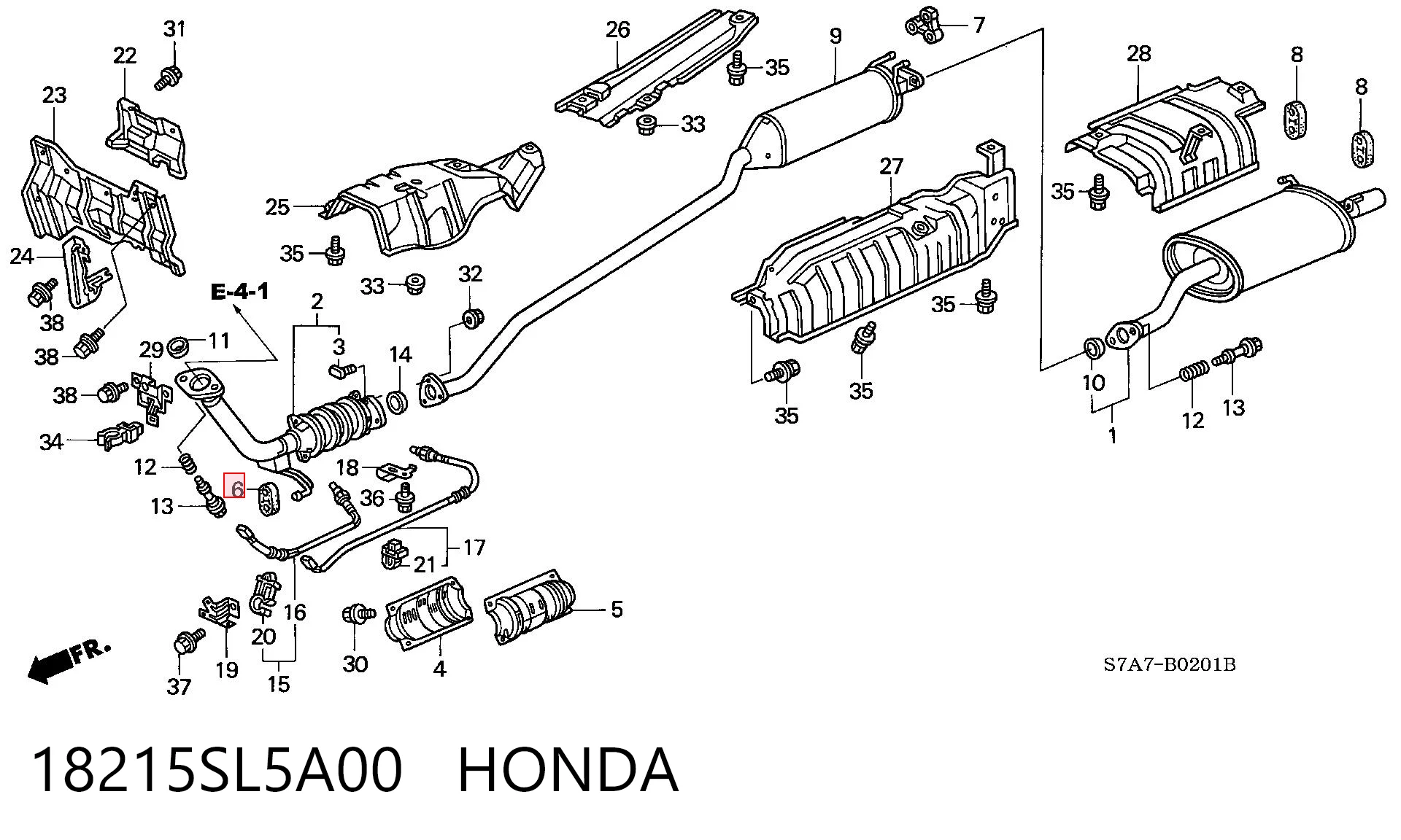  Подушка глушителя Honda FR-V 