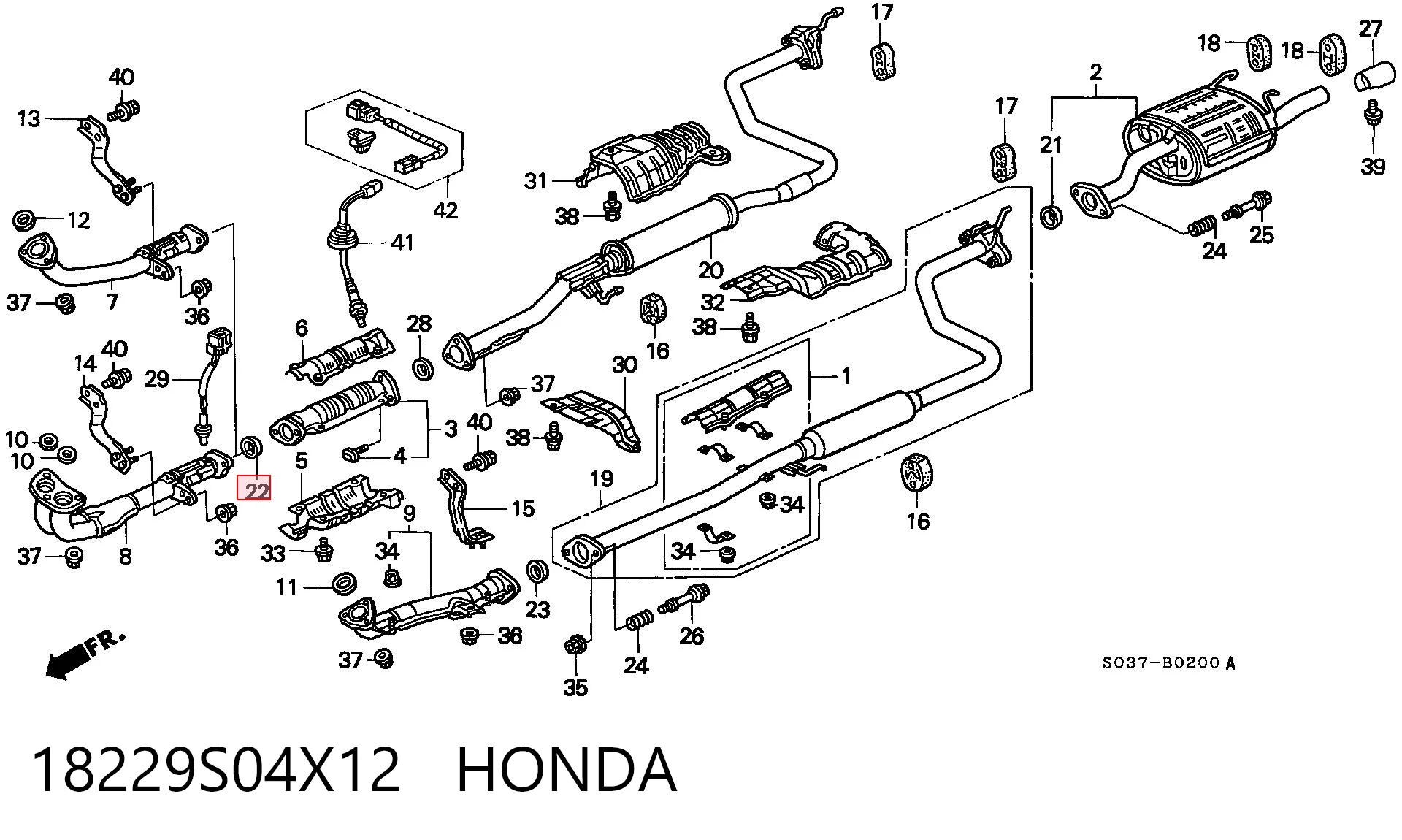 Прокладка штанов на Honda Civic VI EJ9, EK3/4
