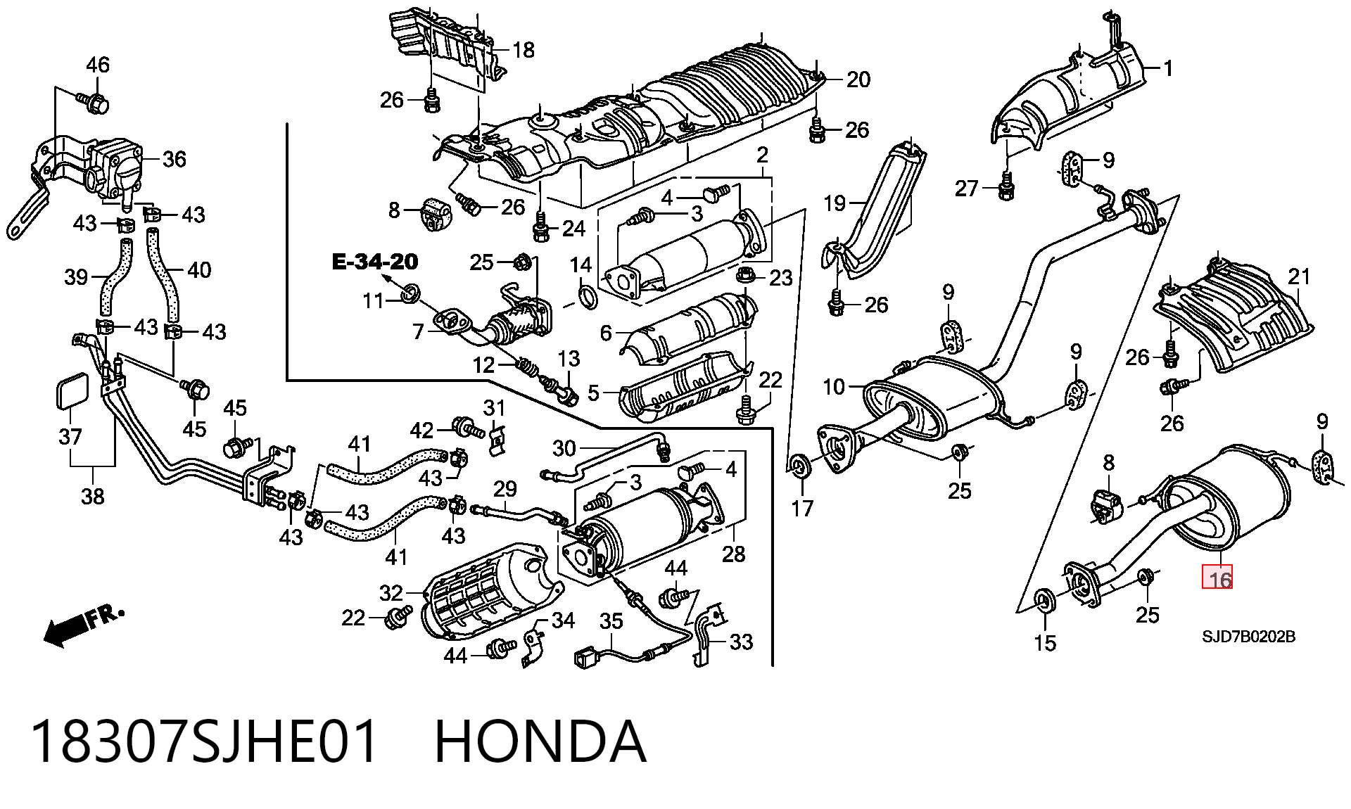 Выхлопная труба на Honda FR-V  BE