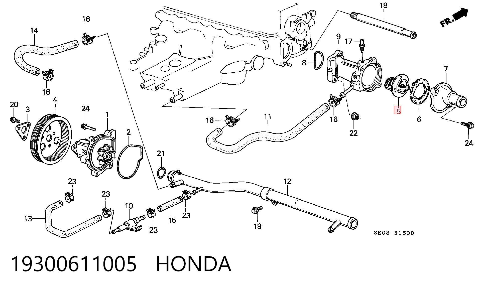 Термостат HONDA 19300611005