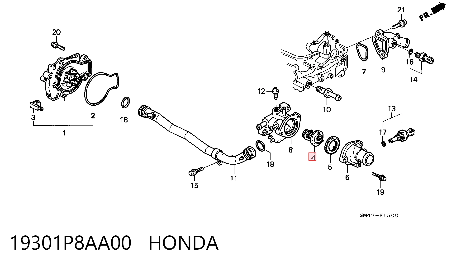 Термостат HONDA 19301P8AA00
