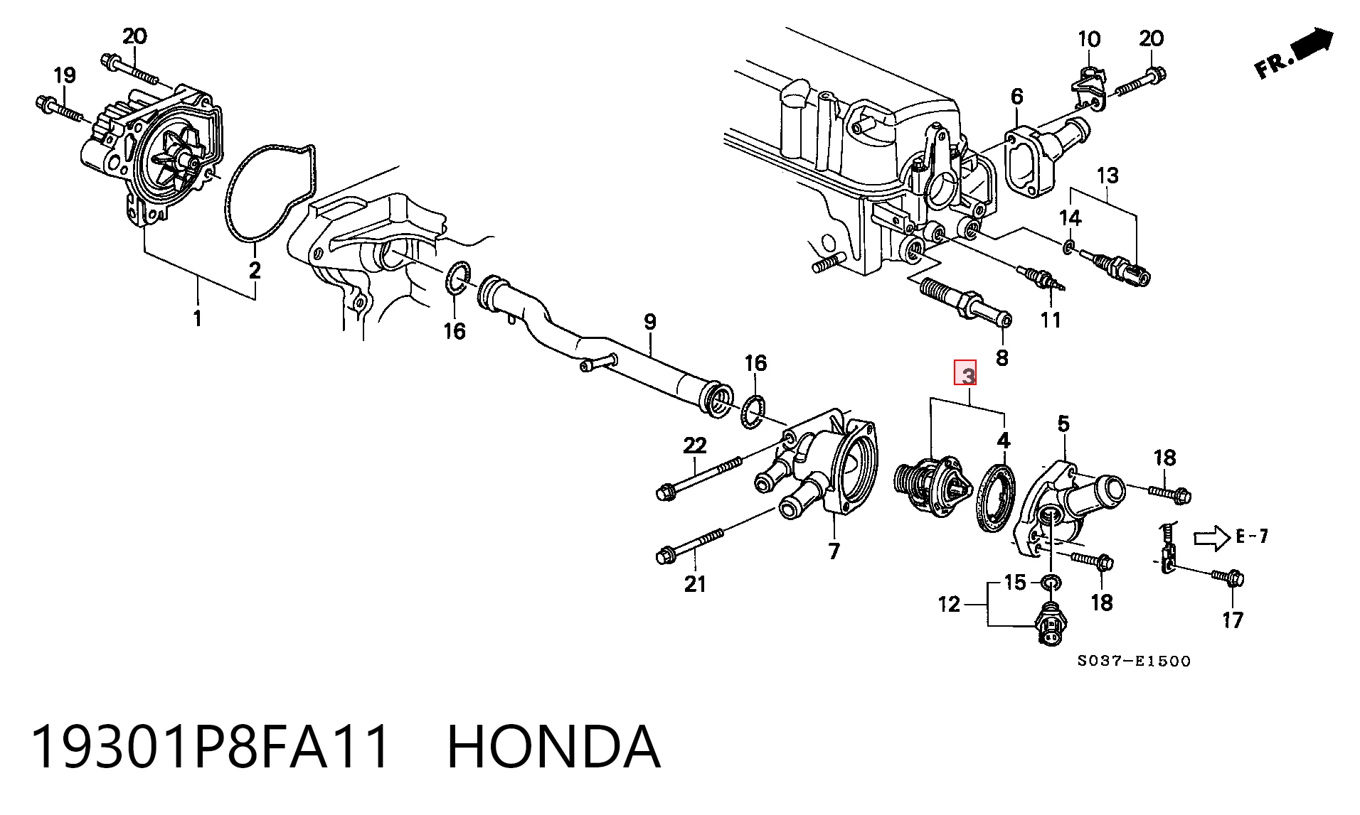 Термостат HONDA 19301P8FA11