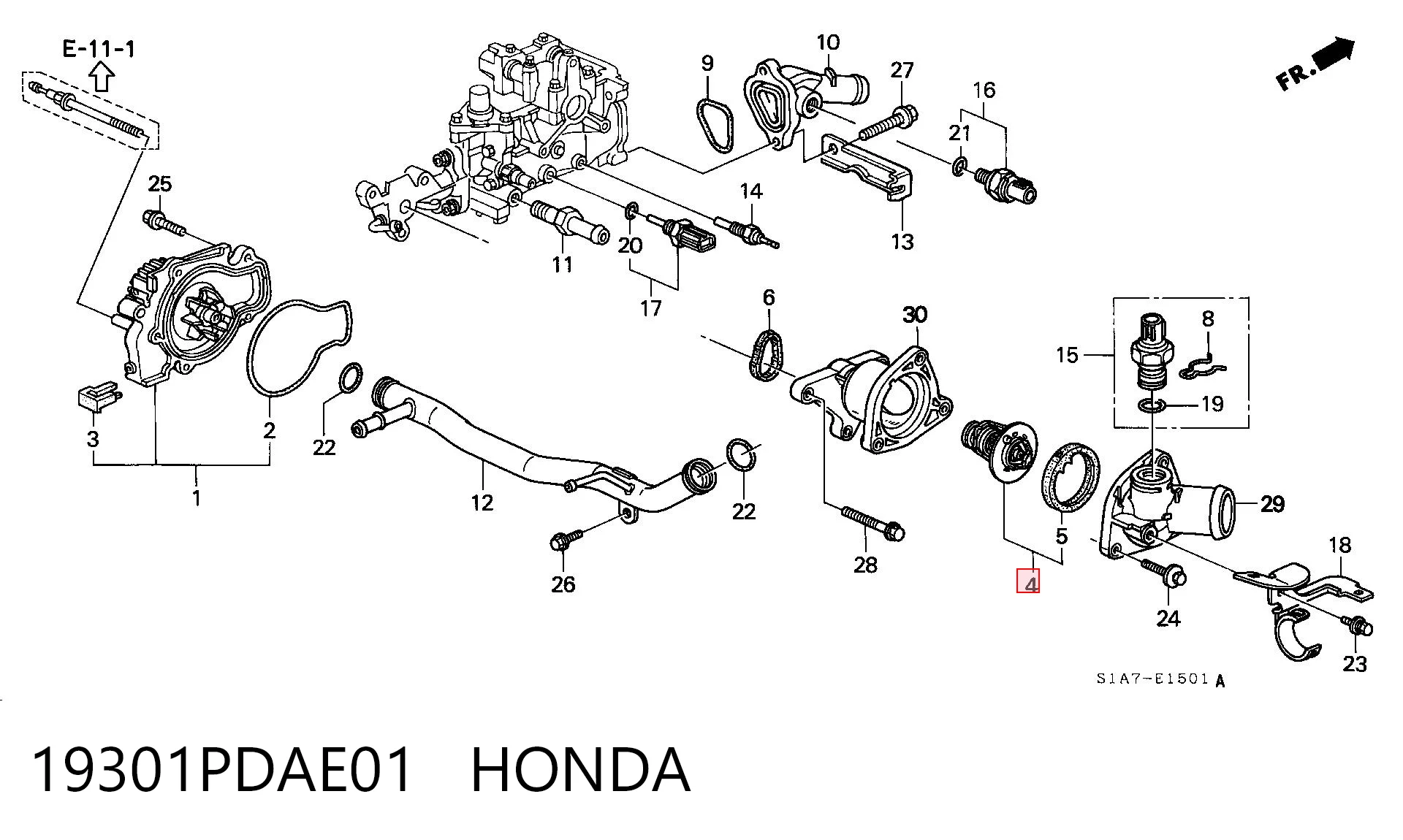 Термостат HONDA 19301PDAE01