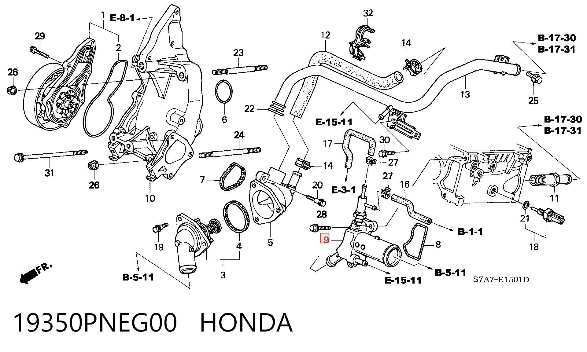 19350PNEG00 Honda 