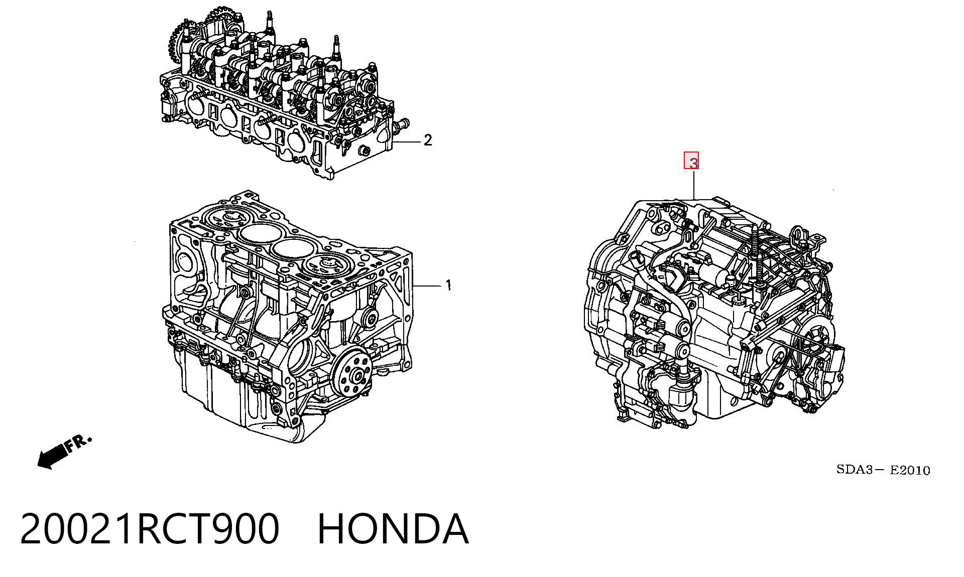 АКПП в сборе (автоматическая коробка передач) HONDA 20021RCT900