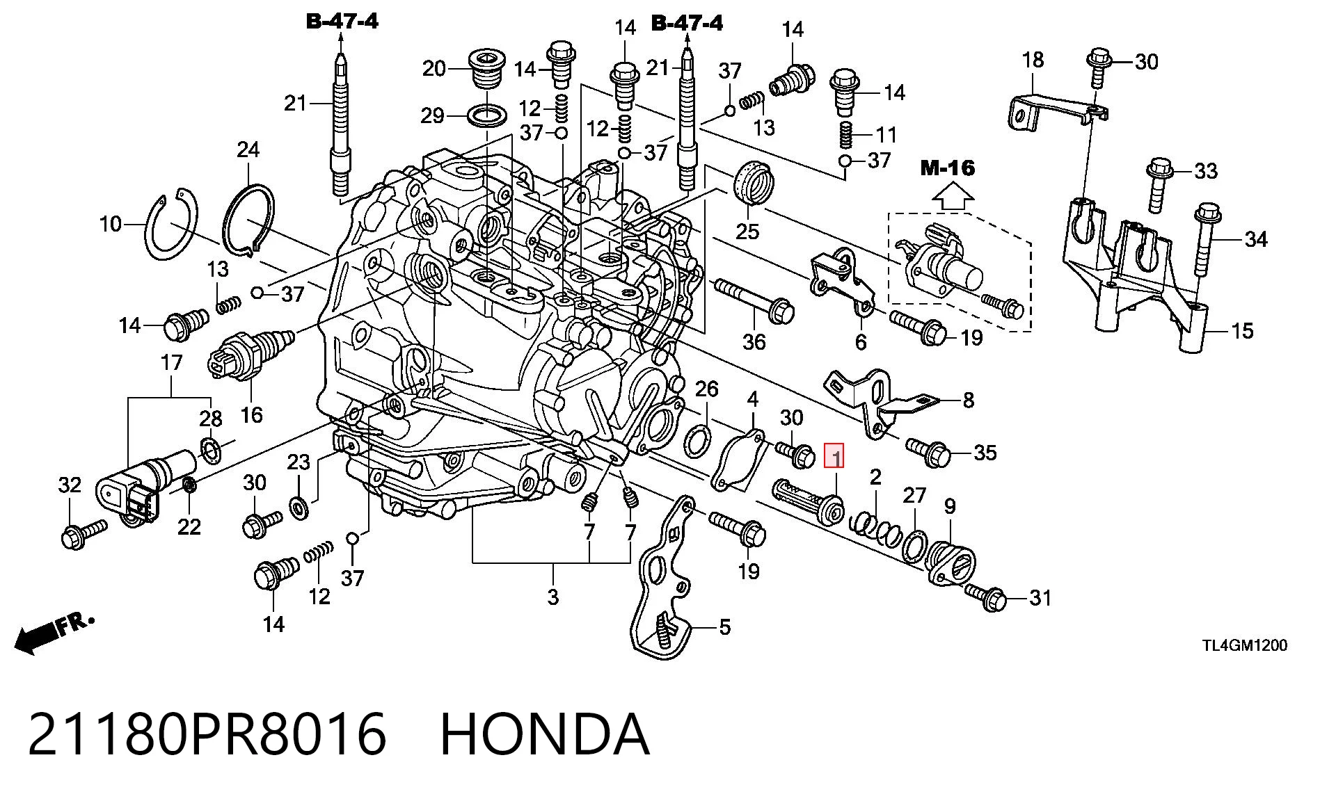 21180PR8016 Honda 