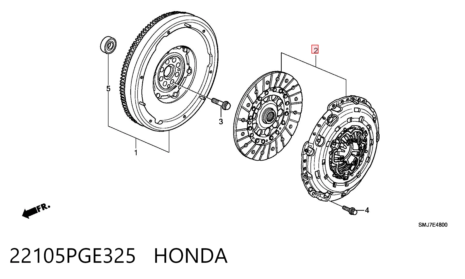 22105PGE325 Honda Сцепление в сборе