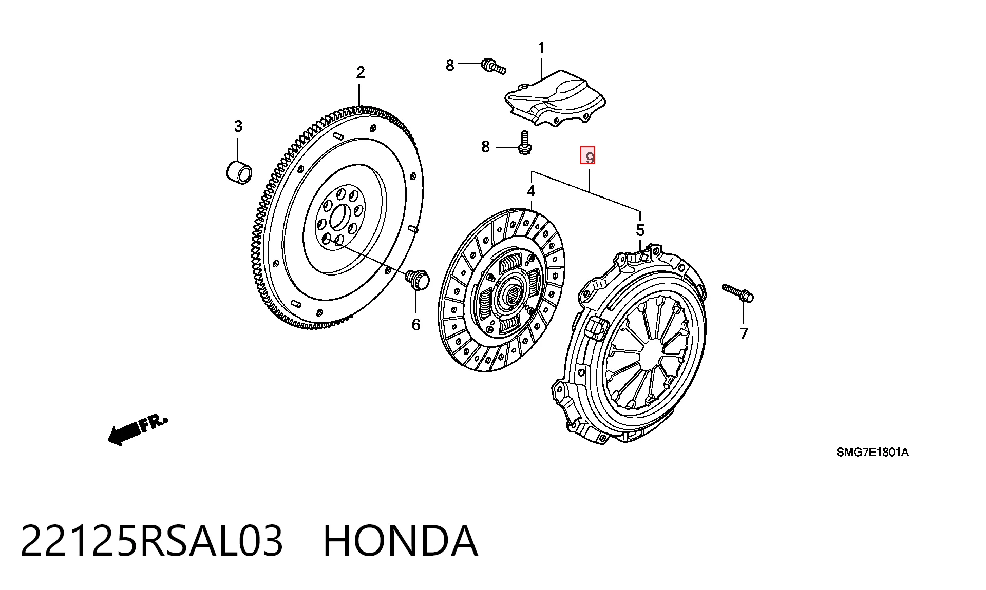 Комплект сцепления HONDA 22125RSAL03