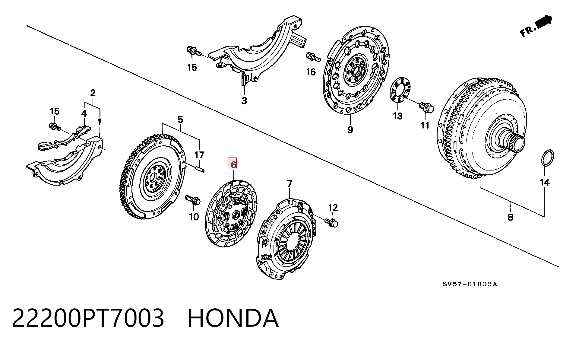 Диск сцепления ведомый на Honda Accord V CE, CF
