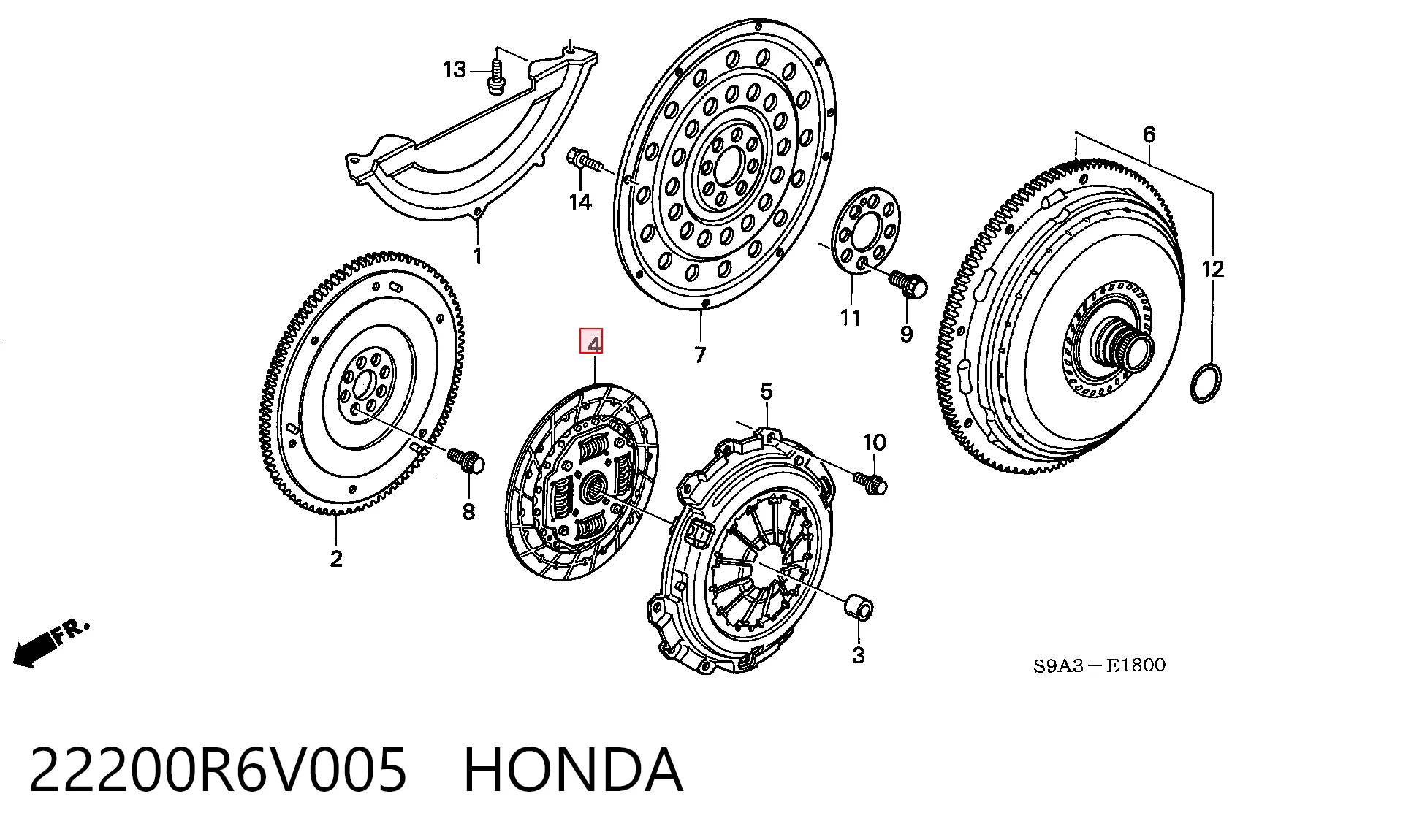 Диск сцепления Honda CR-V 3