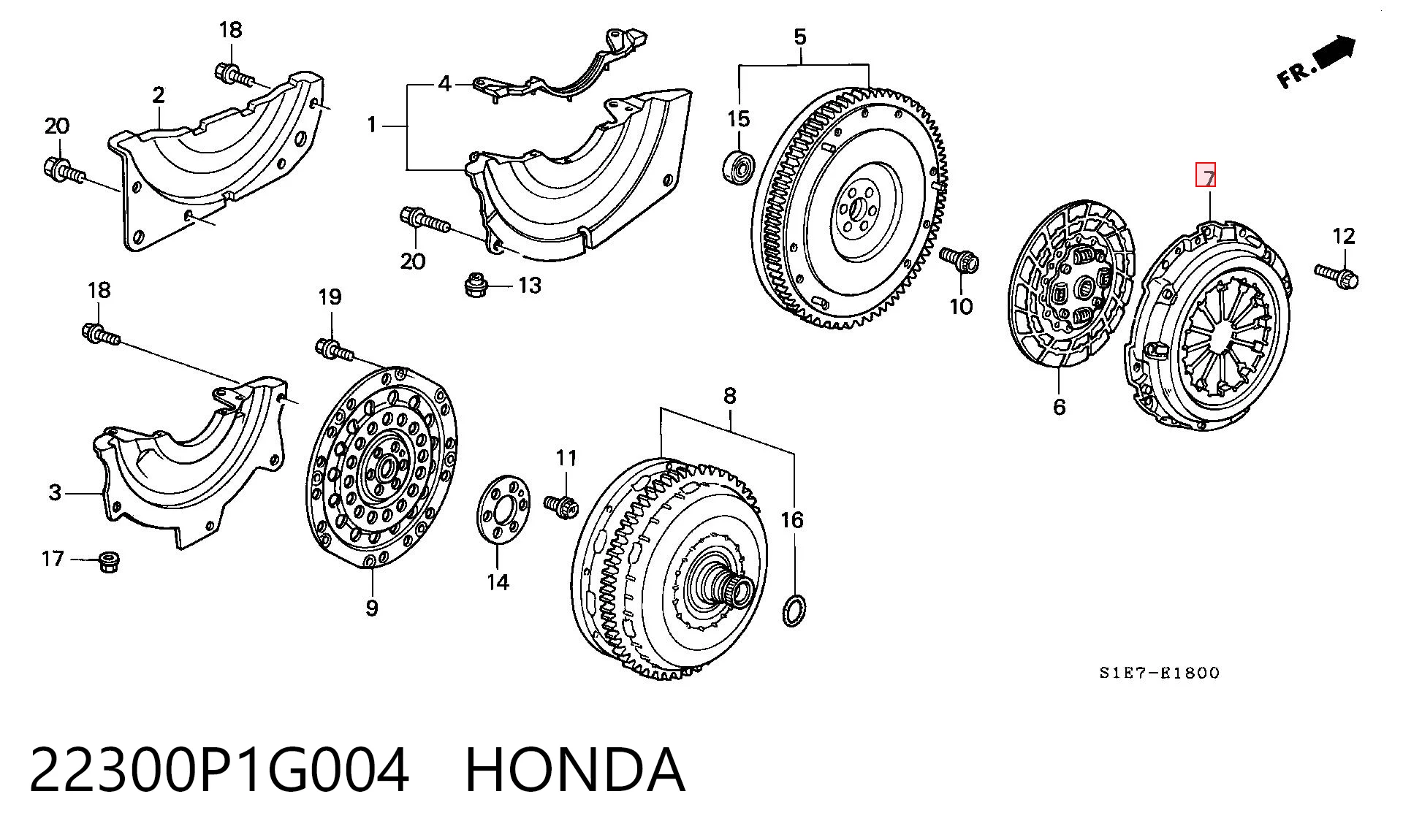 Нажимной диск сцепления на Honda Civic VI MA,MB