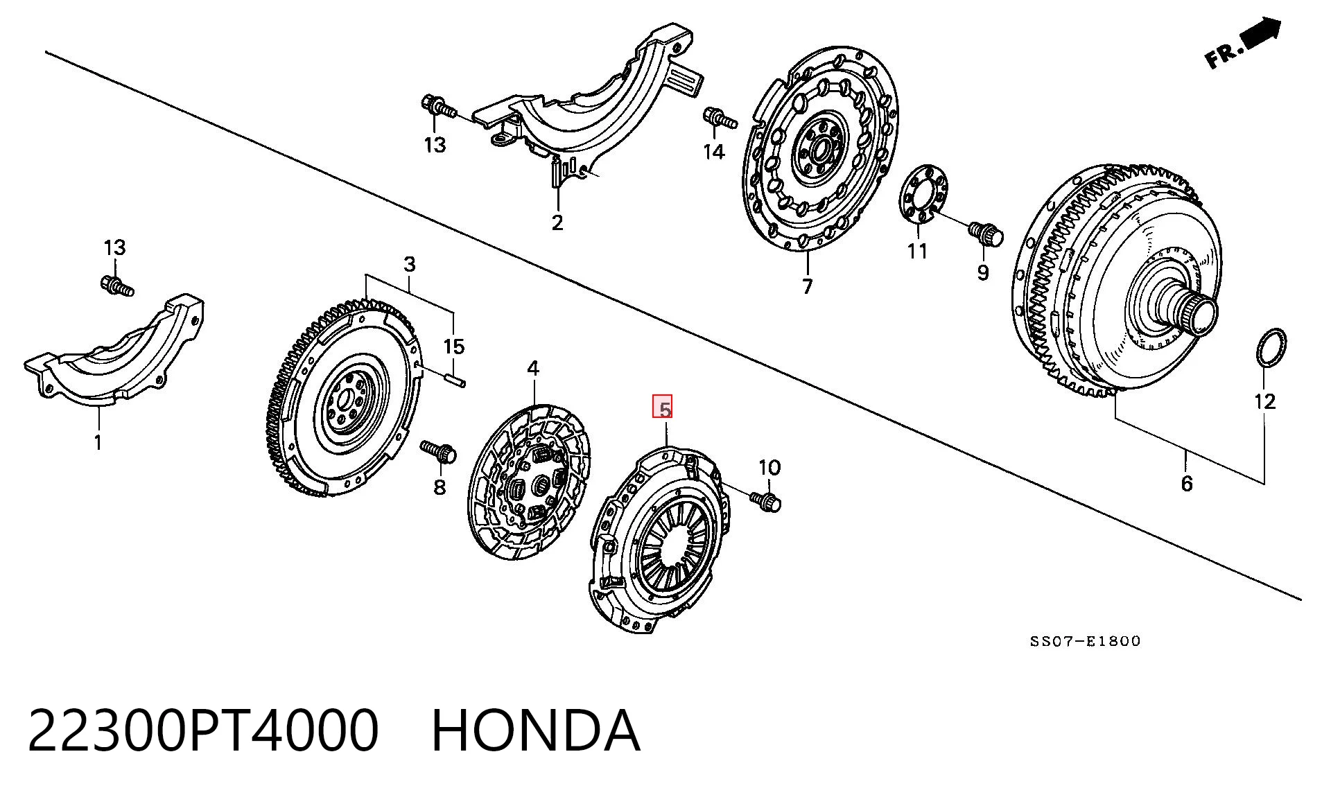  Корзина сцепления Honda Accord 6