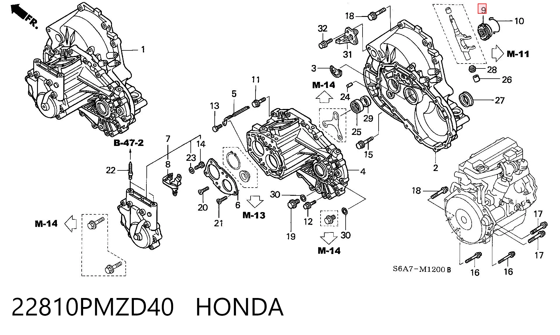 Подшипник выжимной сцепления на Honda Civic VII EU, EP, EV