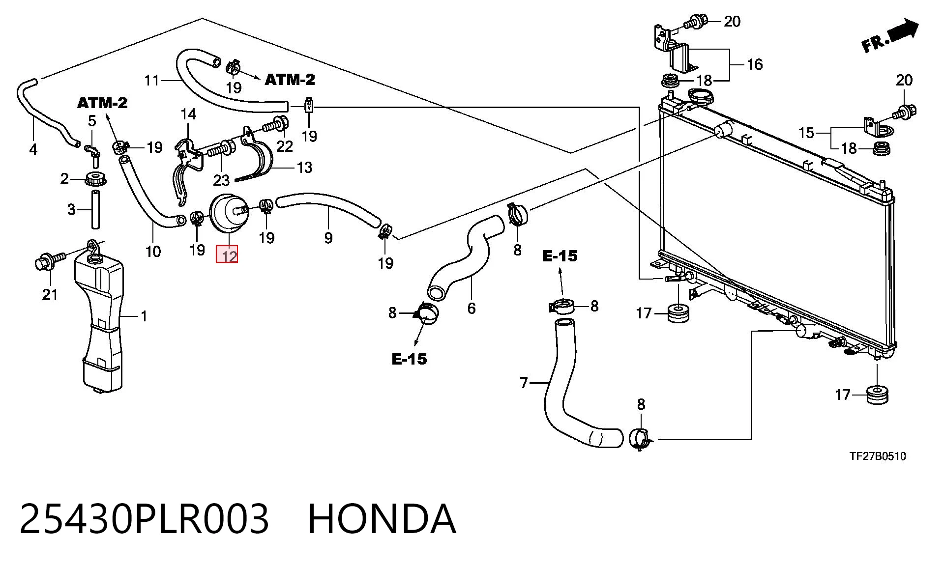 25430PLR003 Honda Масляный фильтр АКПП