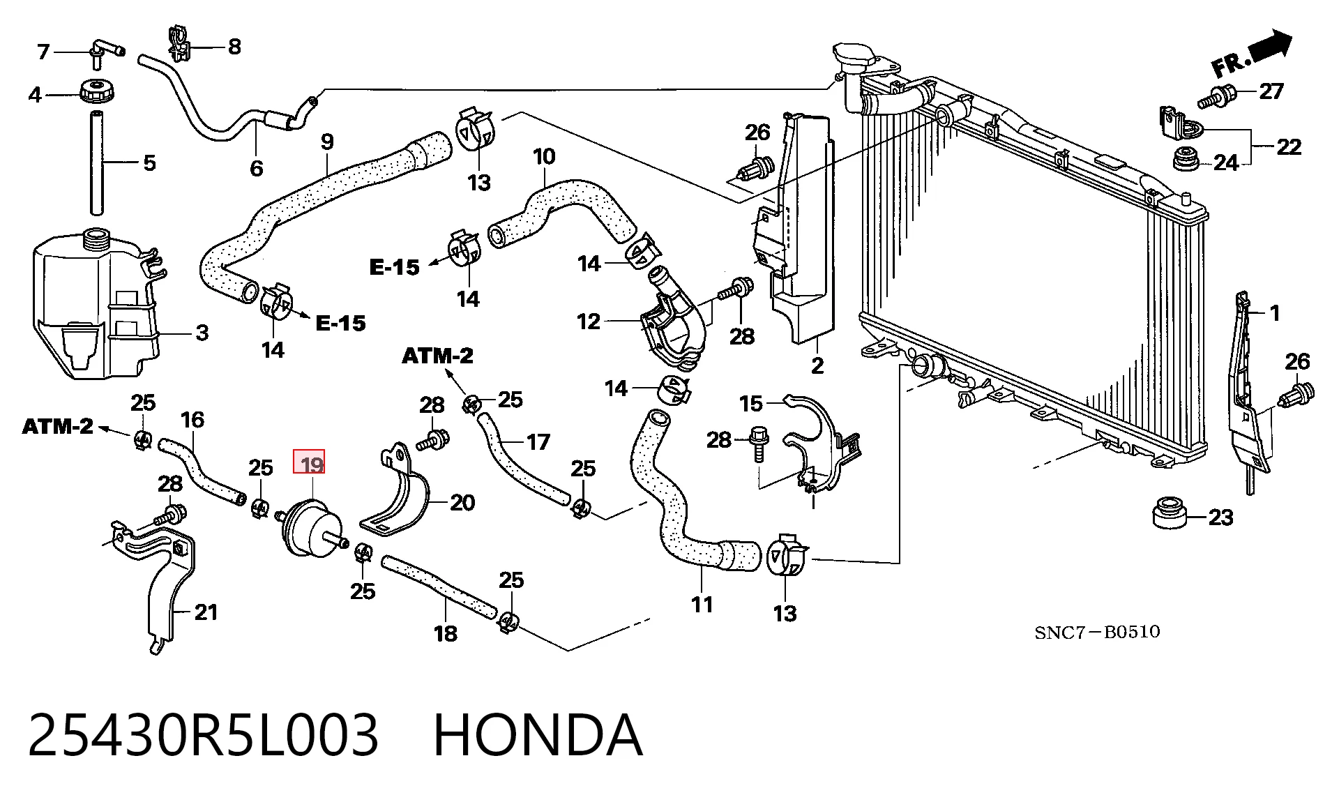 25430R5L003 Honda Масляный фильтр АКПП