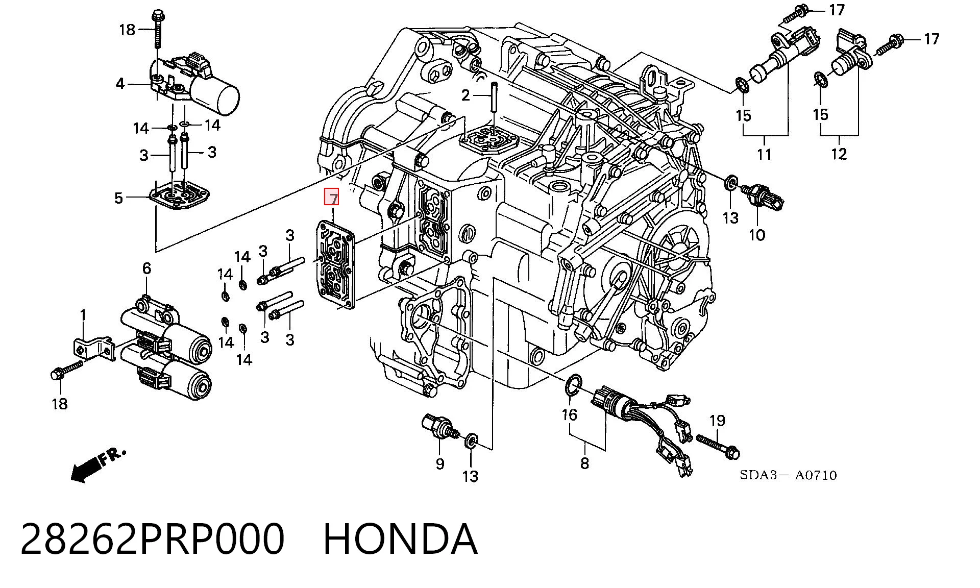 28262PRP000 Honda Прокладка гидроблока АКПП