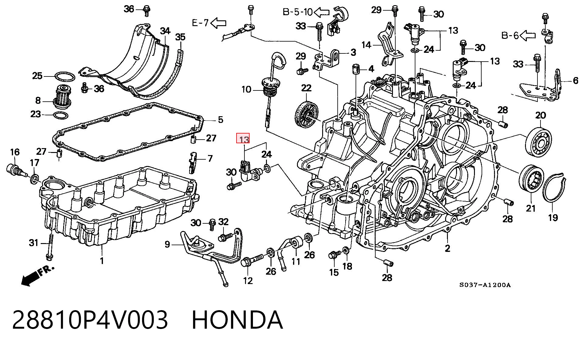 28810P4V003 Honda 