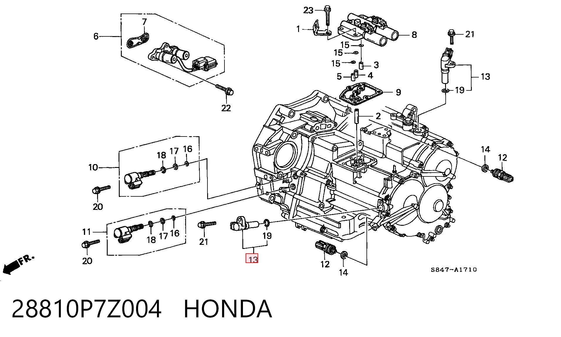 Датчик скорости спидометра на Honda Accord VI CG