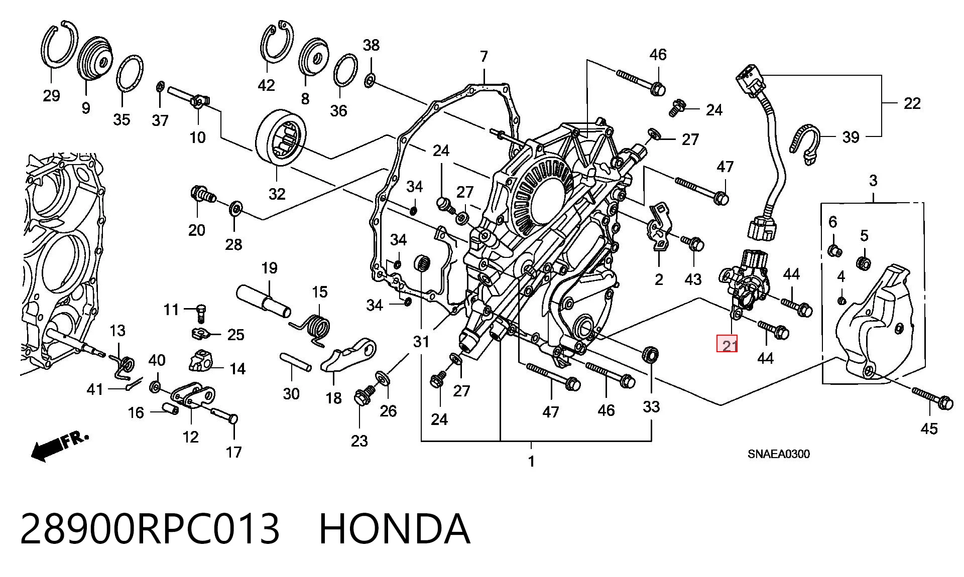 28900RPC013 Honda Датчик режимов работы АКПП