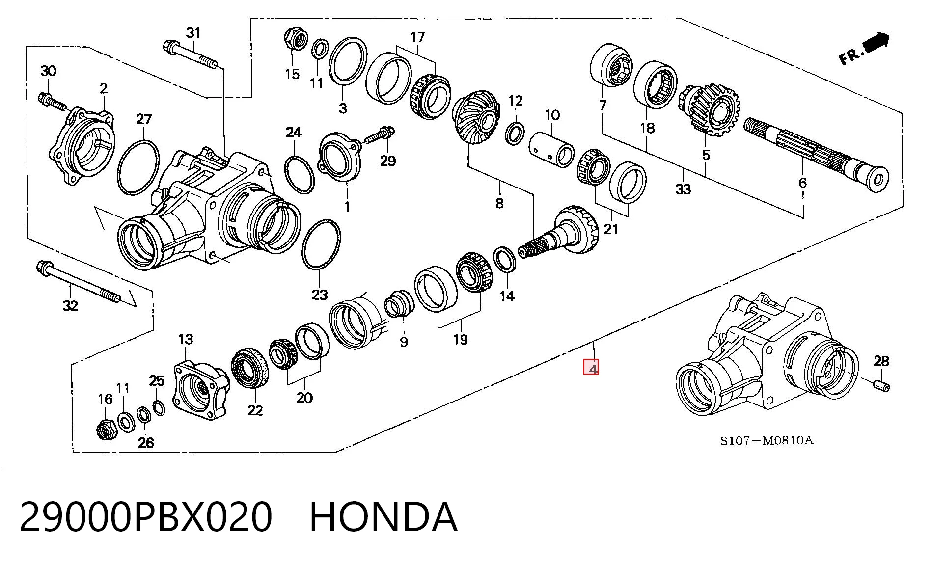 29000PBX020 Honda