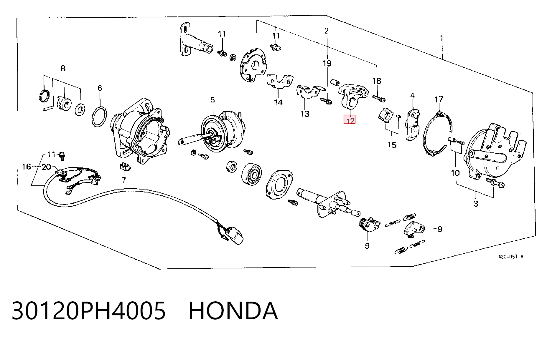 E1261 Hitachi Коммутатор системы зажигания