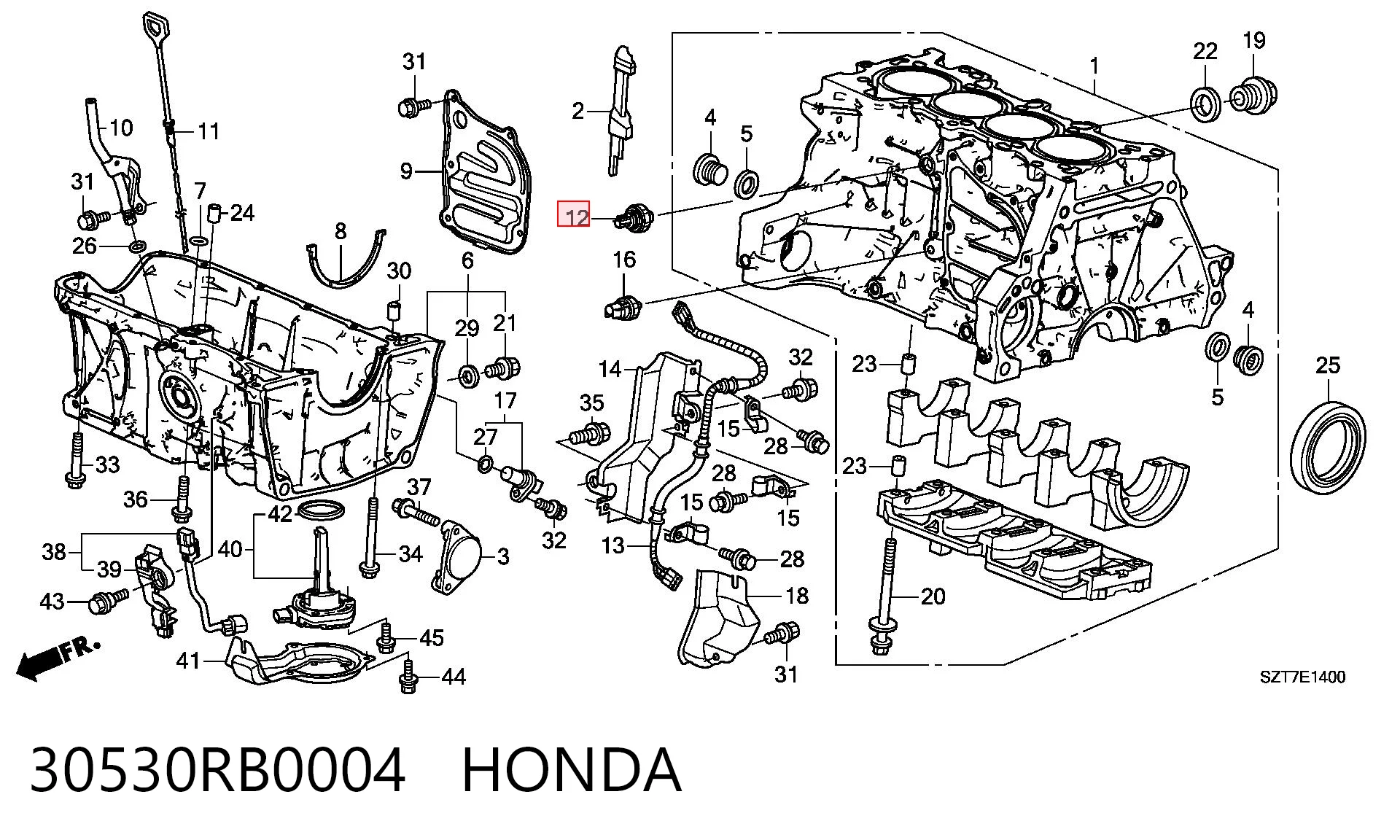 30530RB0004 Honda Датчик самовоспламенения