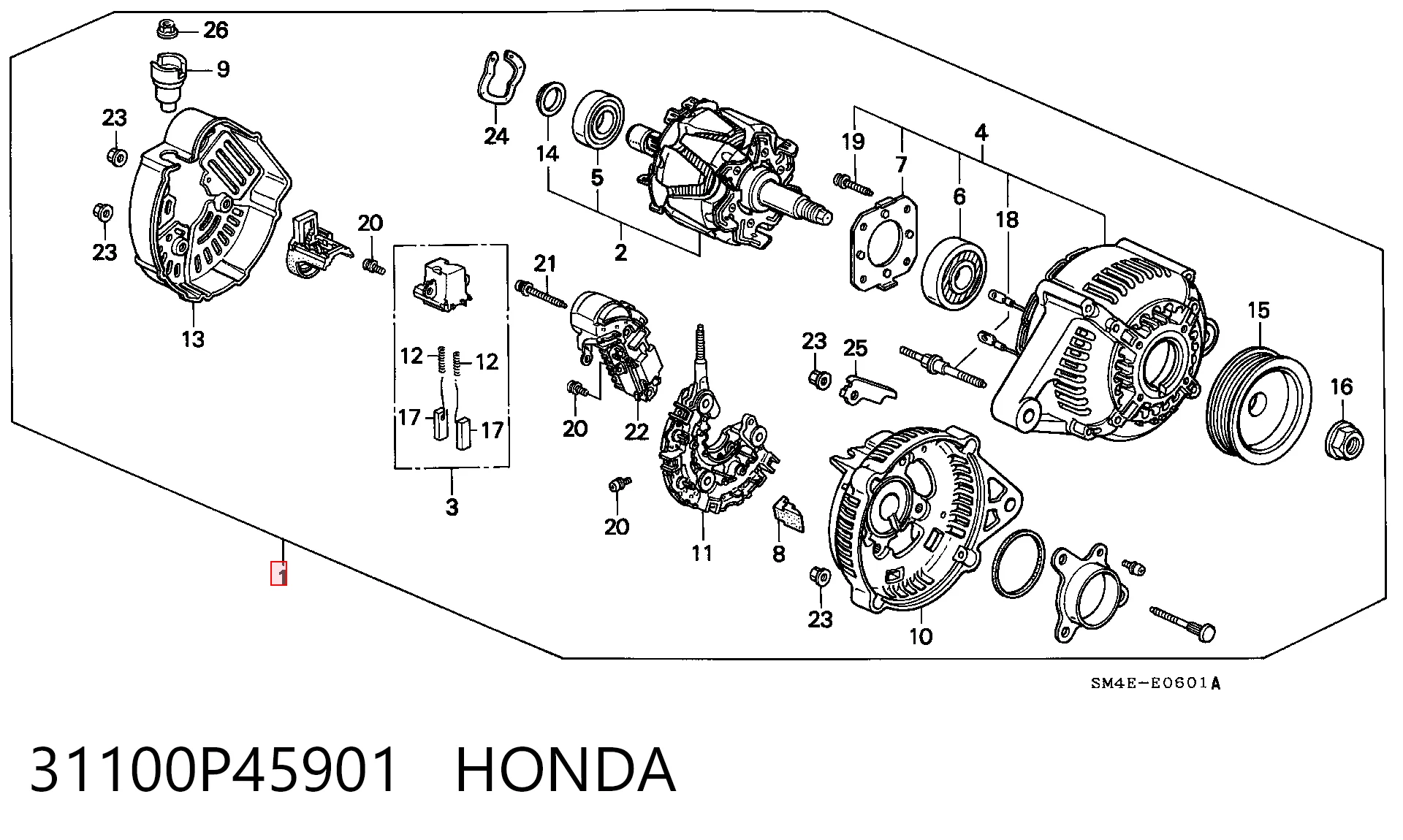 Генератор HONDA 31100P45901