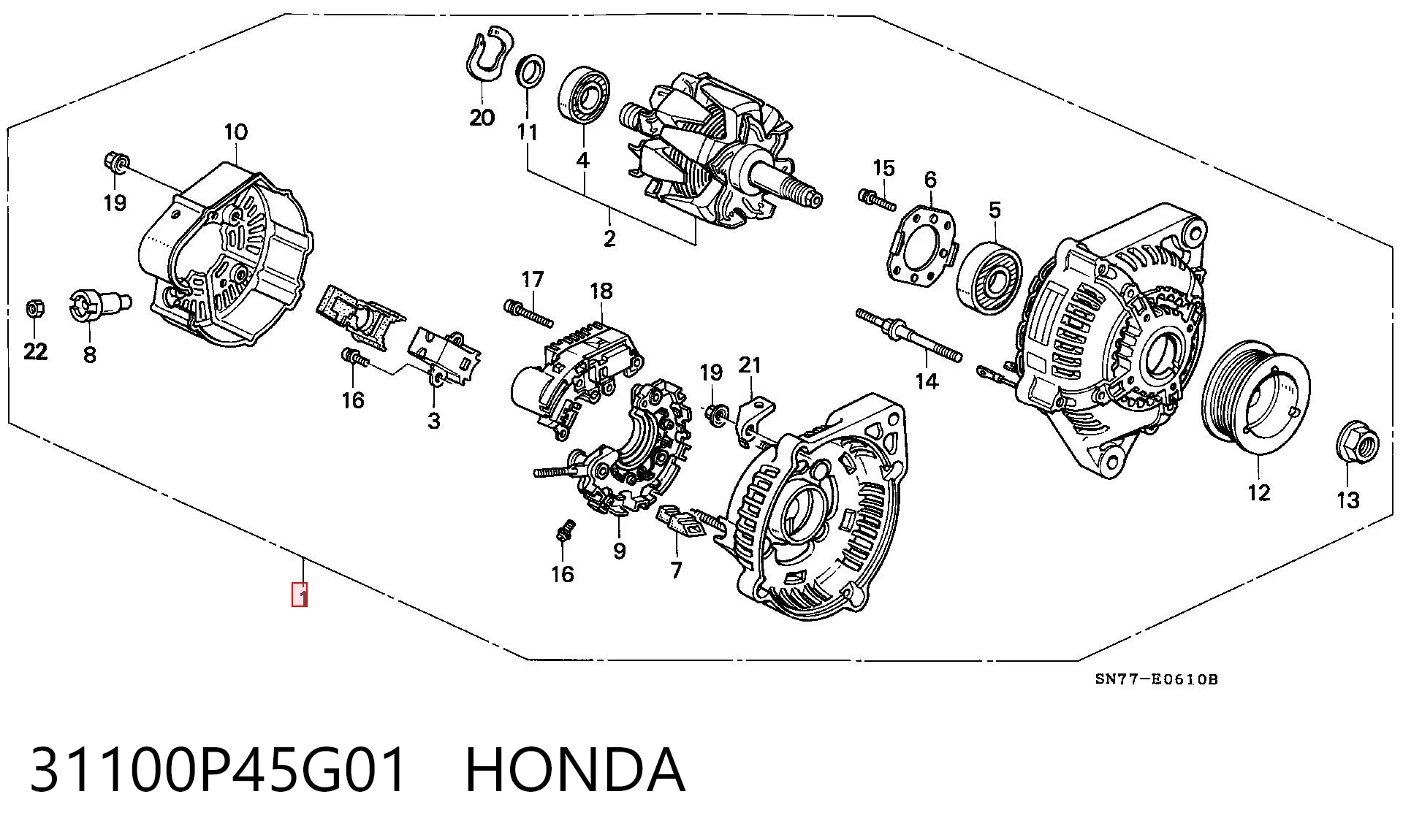 Генератор HONDA 31100P45G01