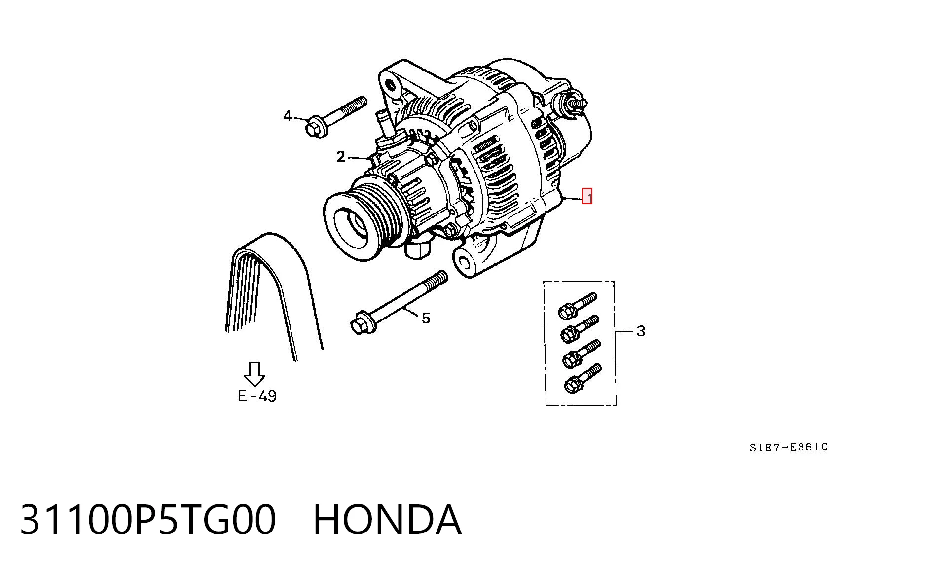 Генератор HONDA 31100P5TG00