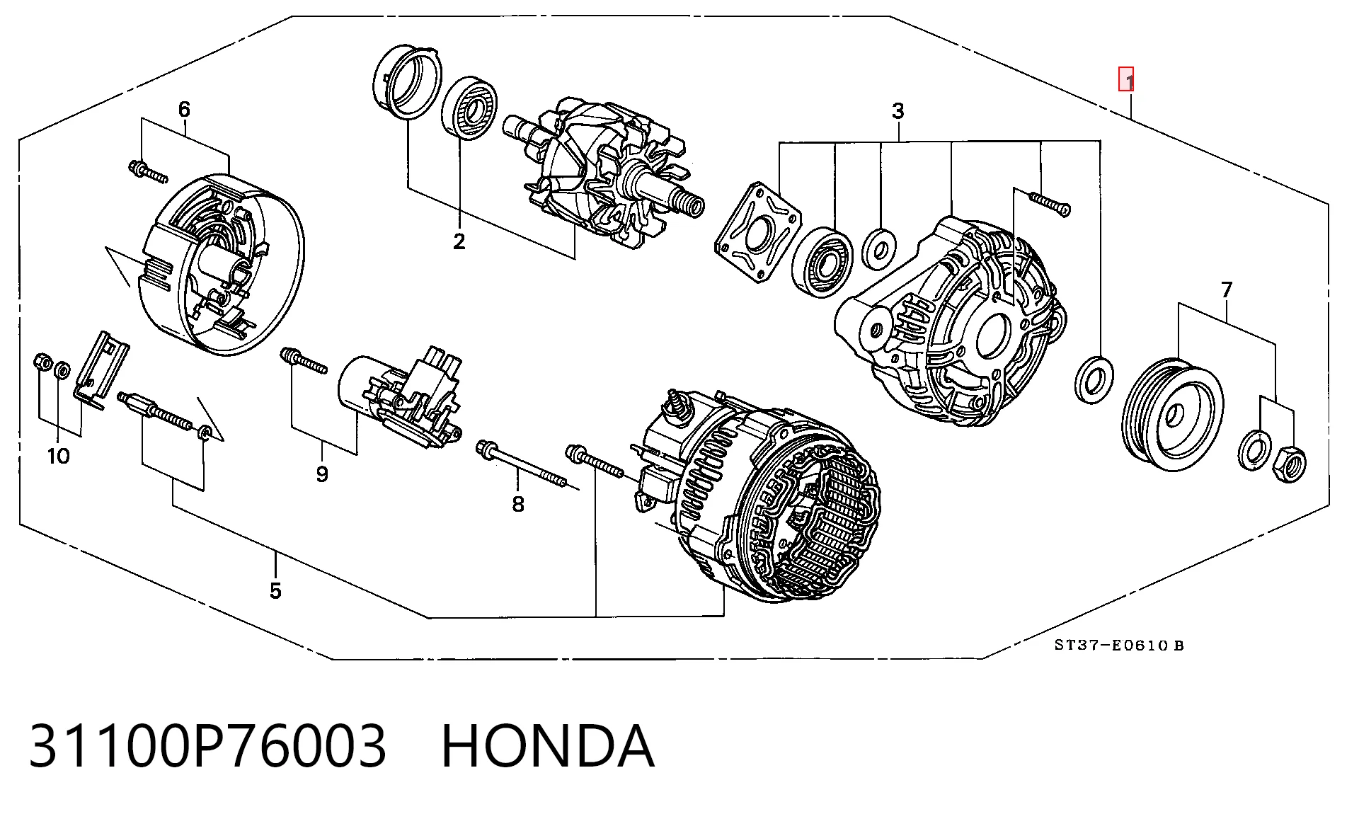 Генератор HONDA 31100P76003